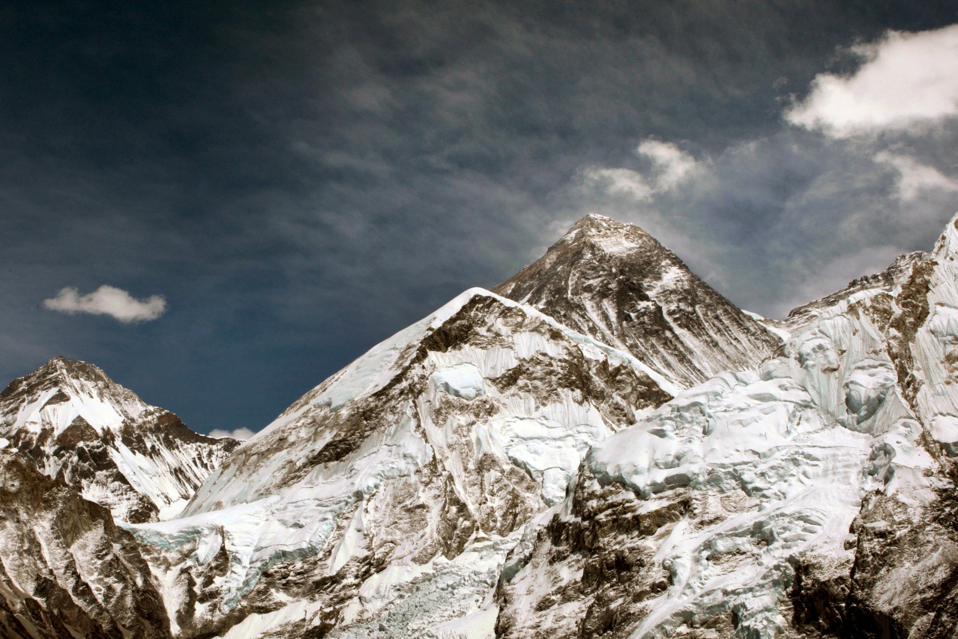 A river is pushing up Mount Everest’s peak, a study suggests (David Cheskin/PA)