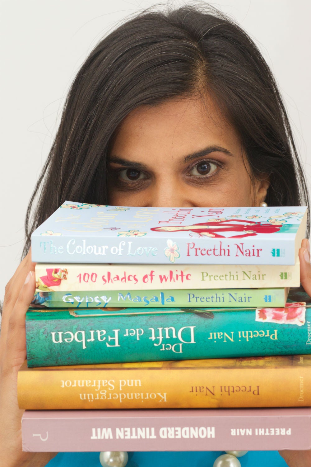 Nair with her published books