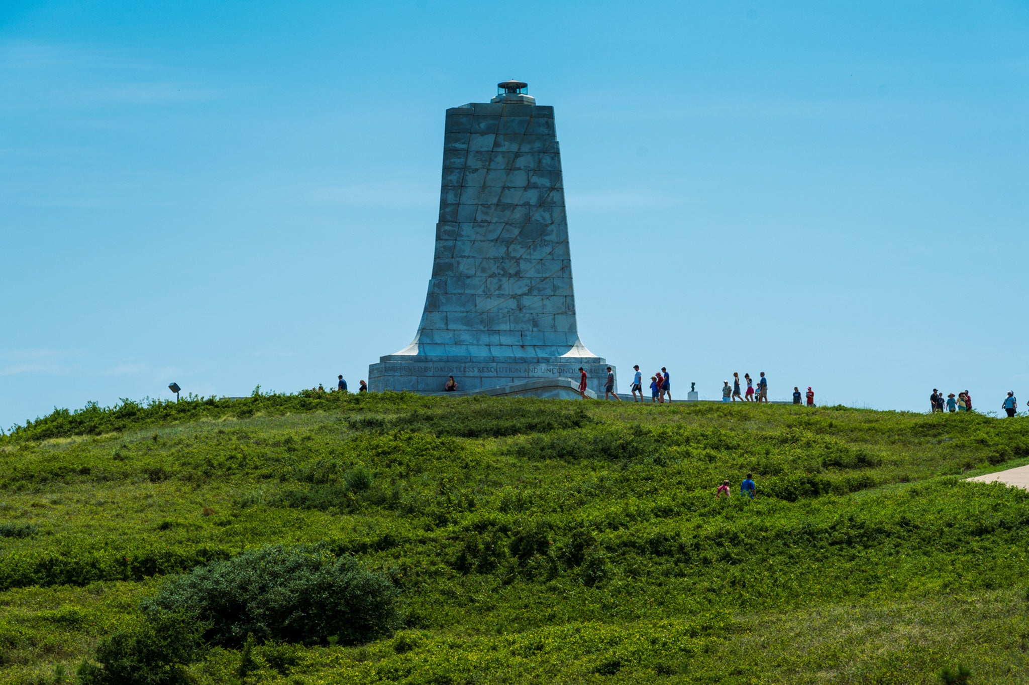 The single-engine plane crashed near Wright Brothers National Memorial (Pictured)