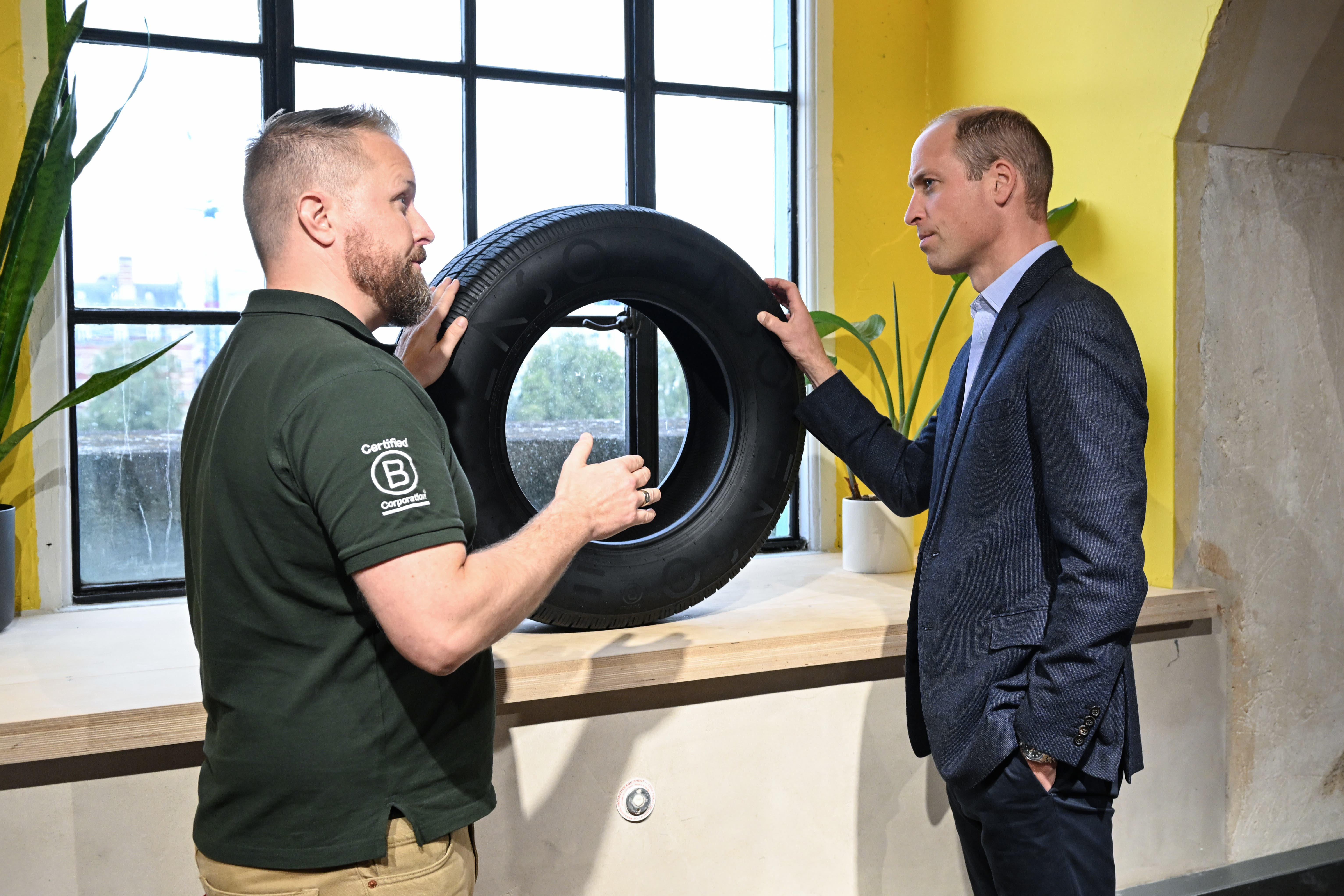 William visiting ENSO, the 2023 Earthshot Prize finalist, in 2023 (Kate Green/PA)