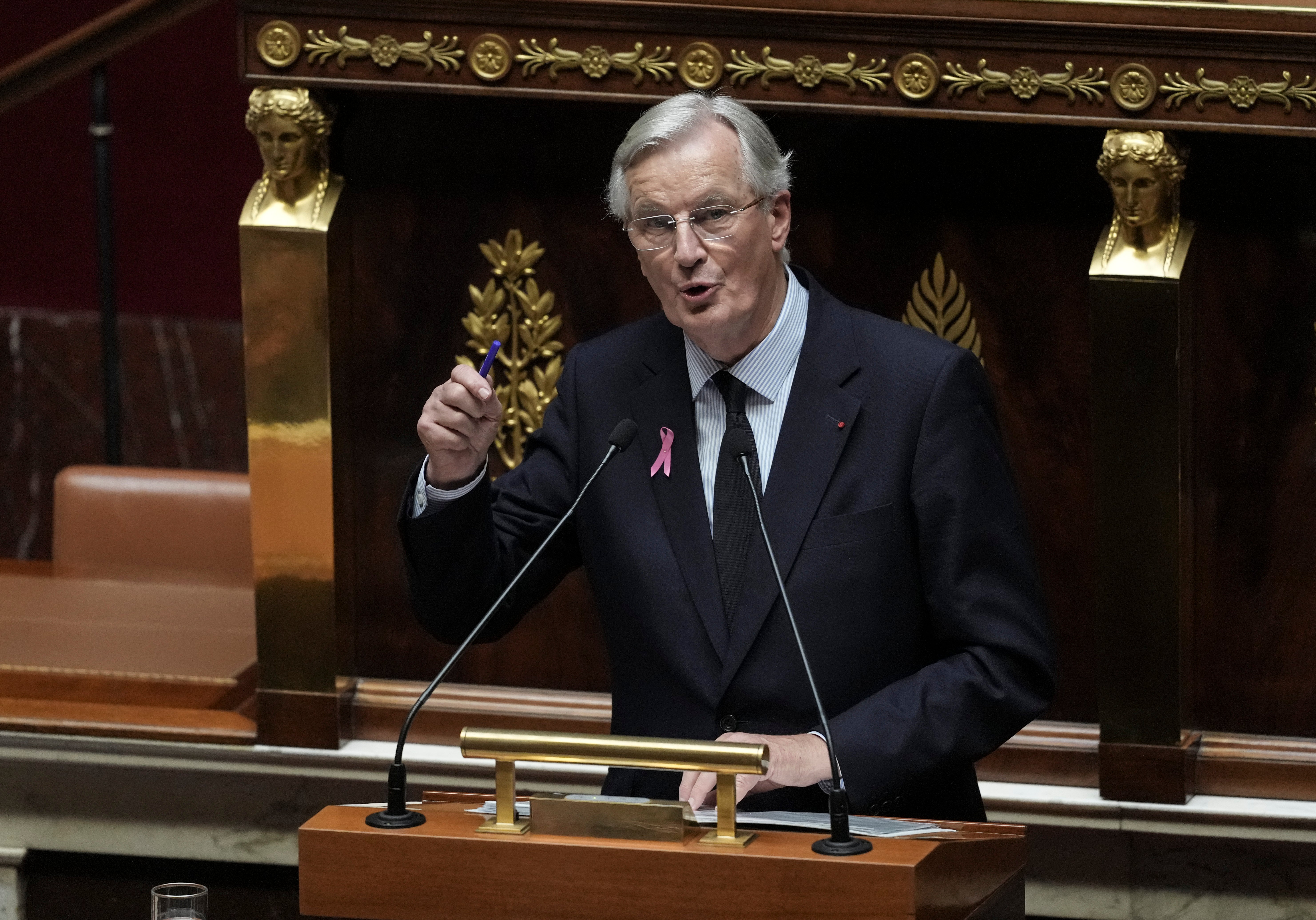 Newly appointed French prime minister Michel Barnier faces criticism as he tries to push his first Budget