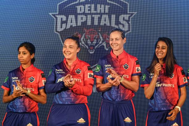 Capsey (second left) has played in the Women’s Premeir League for the Delhi Capitals