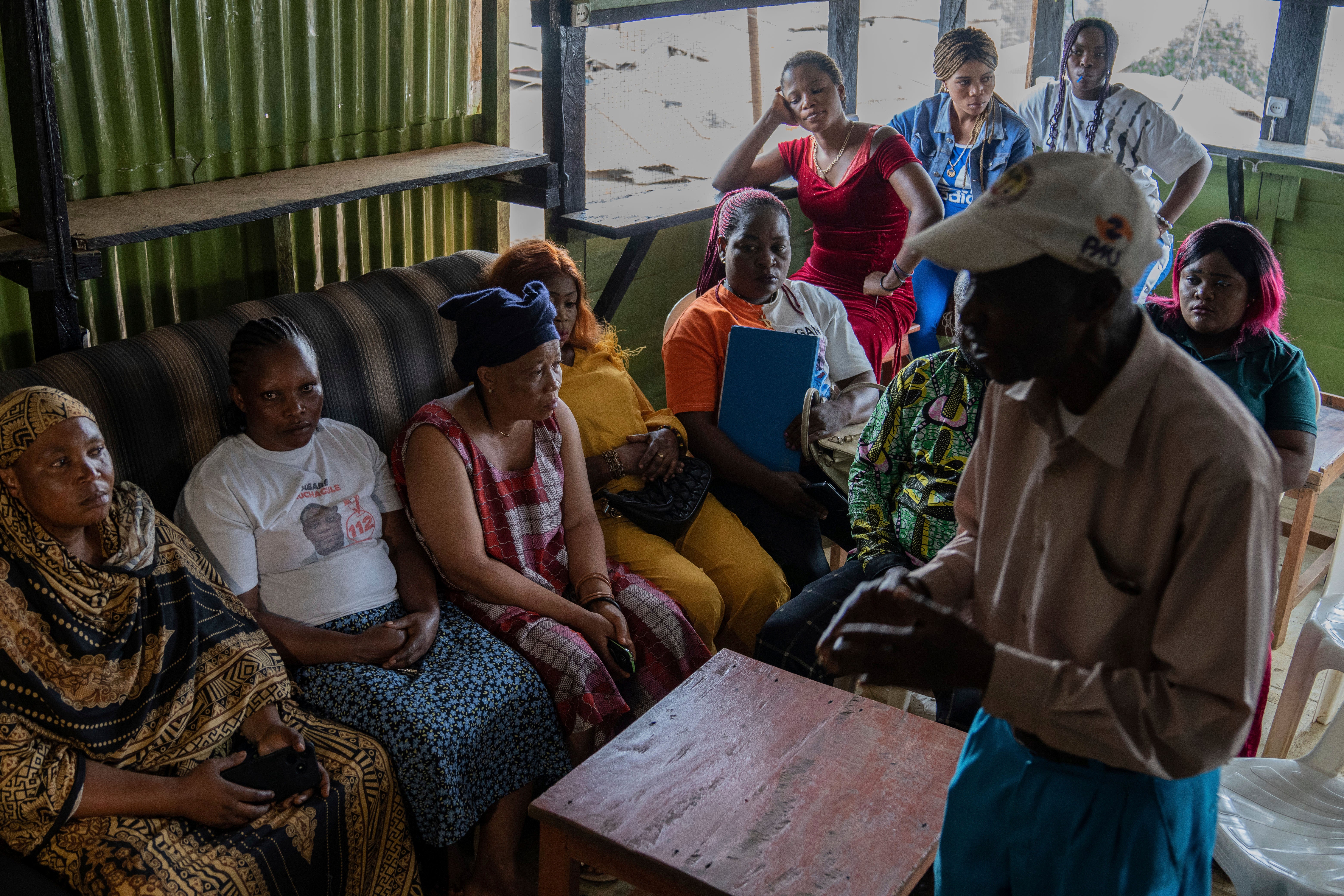 Sex workers participate in an mpox awareness program