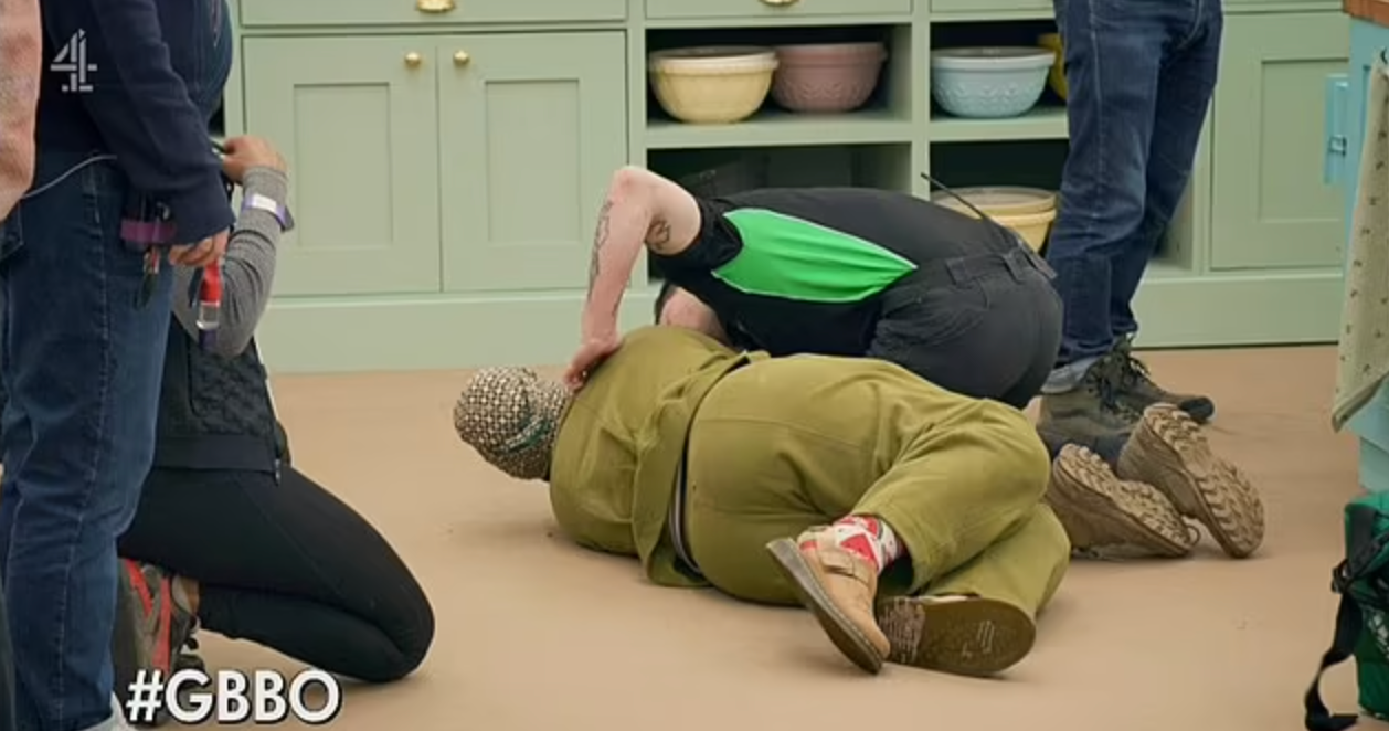 Illiyin is put in the recovery position after collapsing during Tuesday’s show