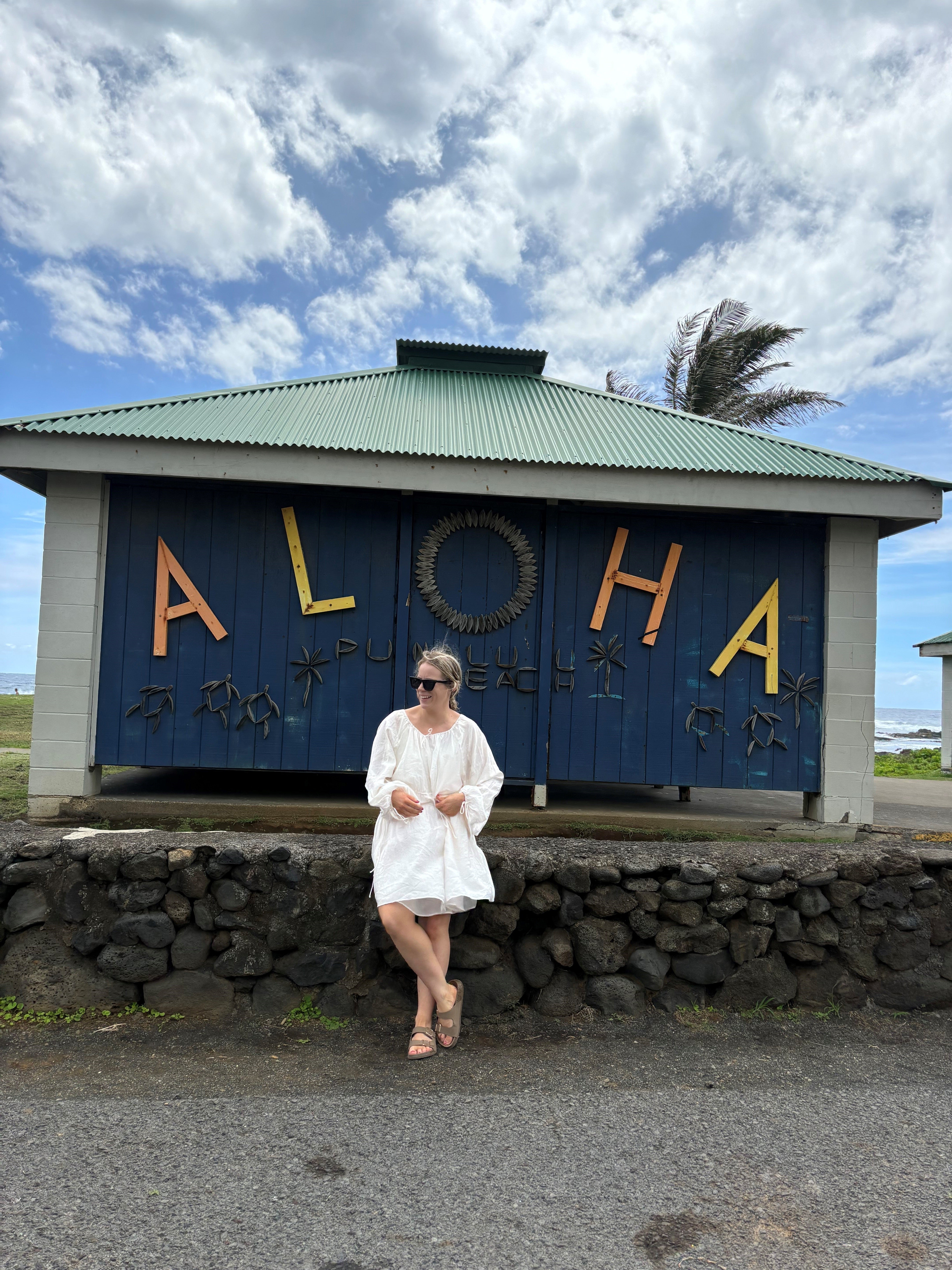 Aloha: Cate McCurry close to Punaluʻu Beach