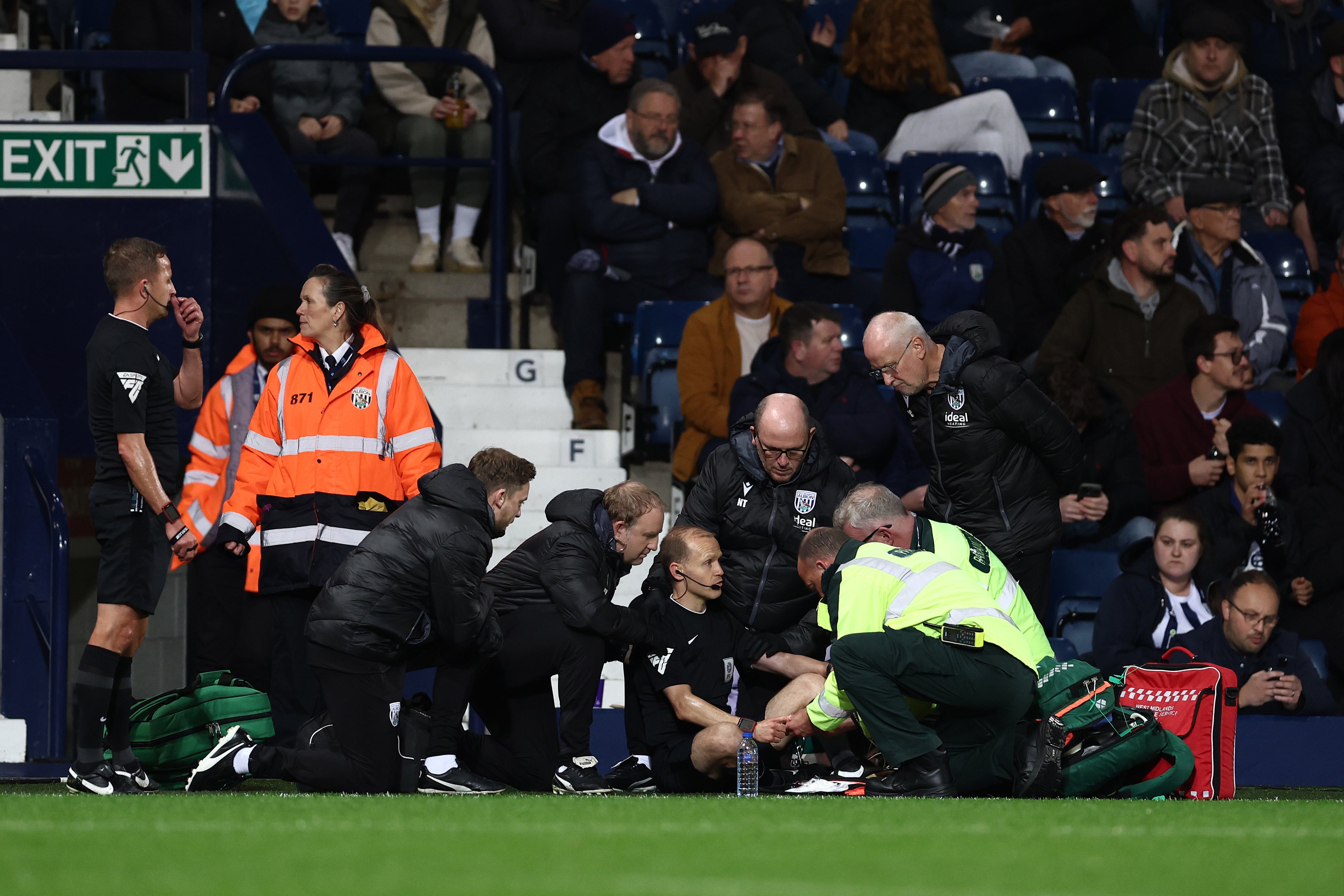 Rob Smith was taken to hospital after a worrying incident during the Championship fixture