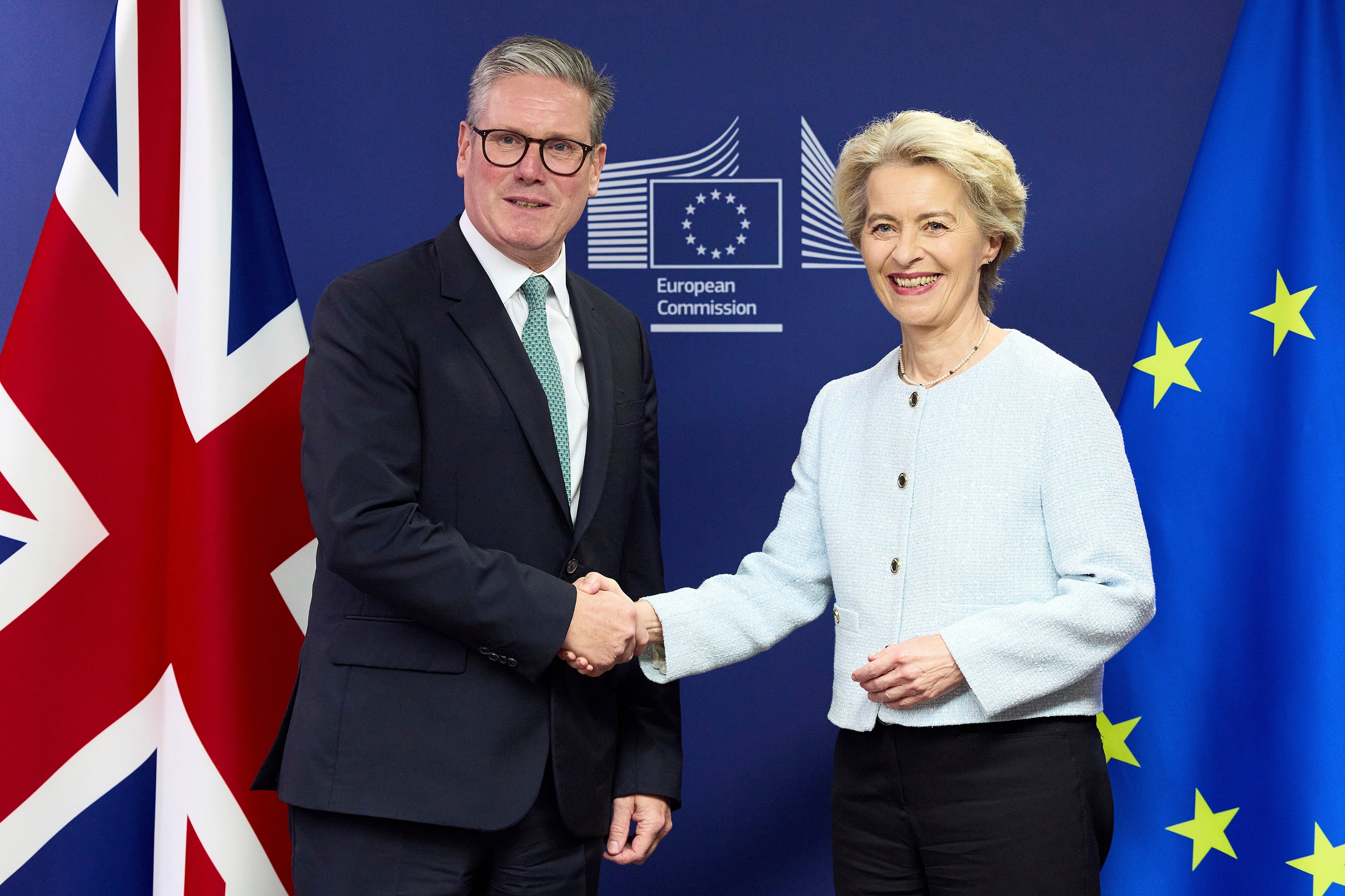 Starmer and European Commission president Ursula von der Leyen earlier this month