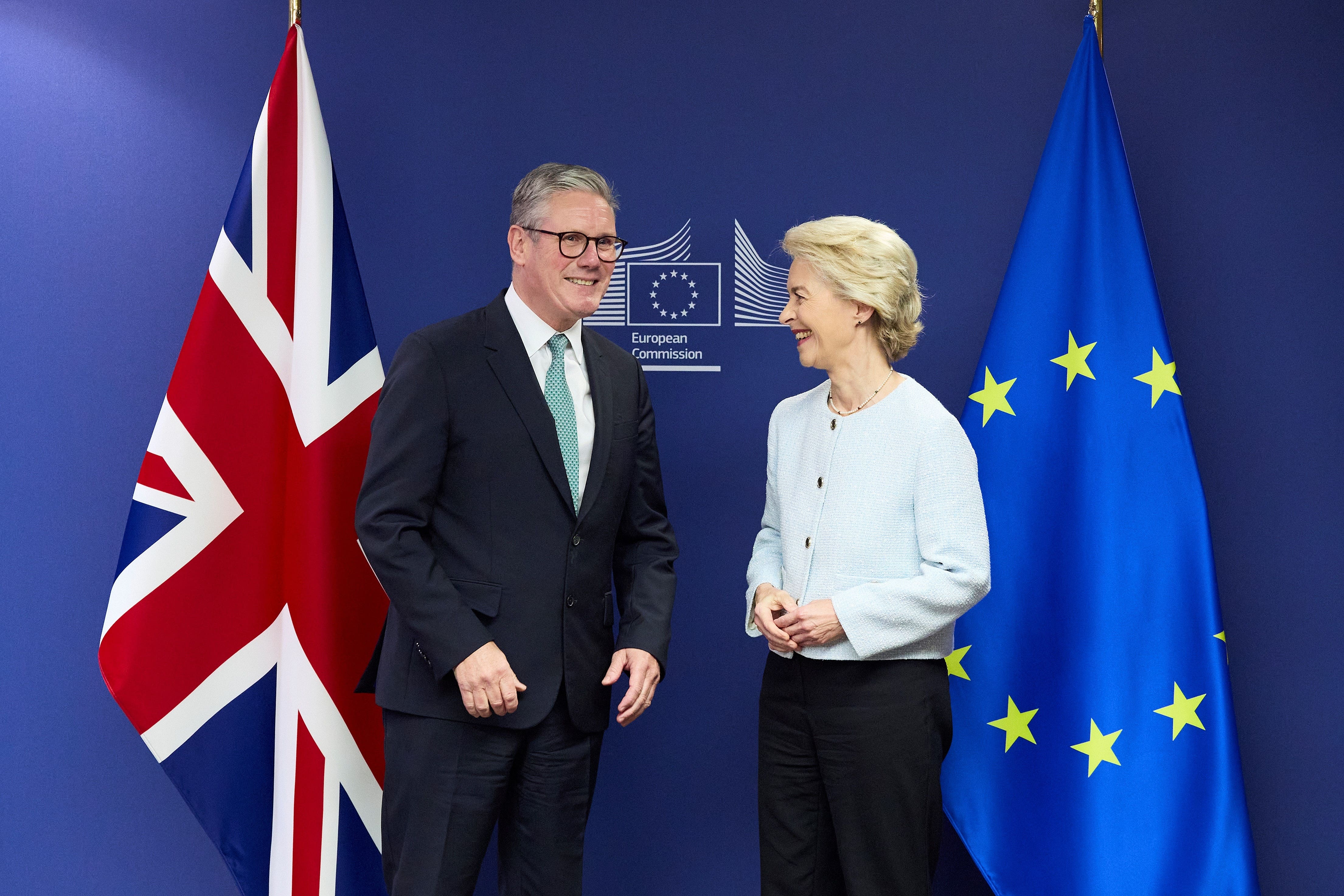 Starmer and Von der Leyen at the European Commission headquarters