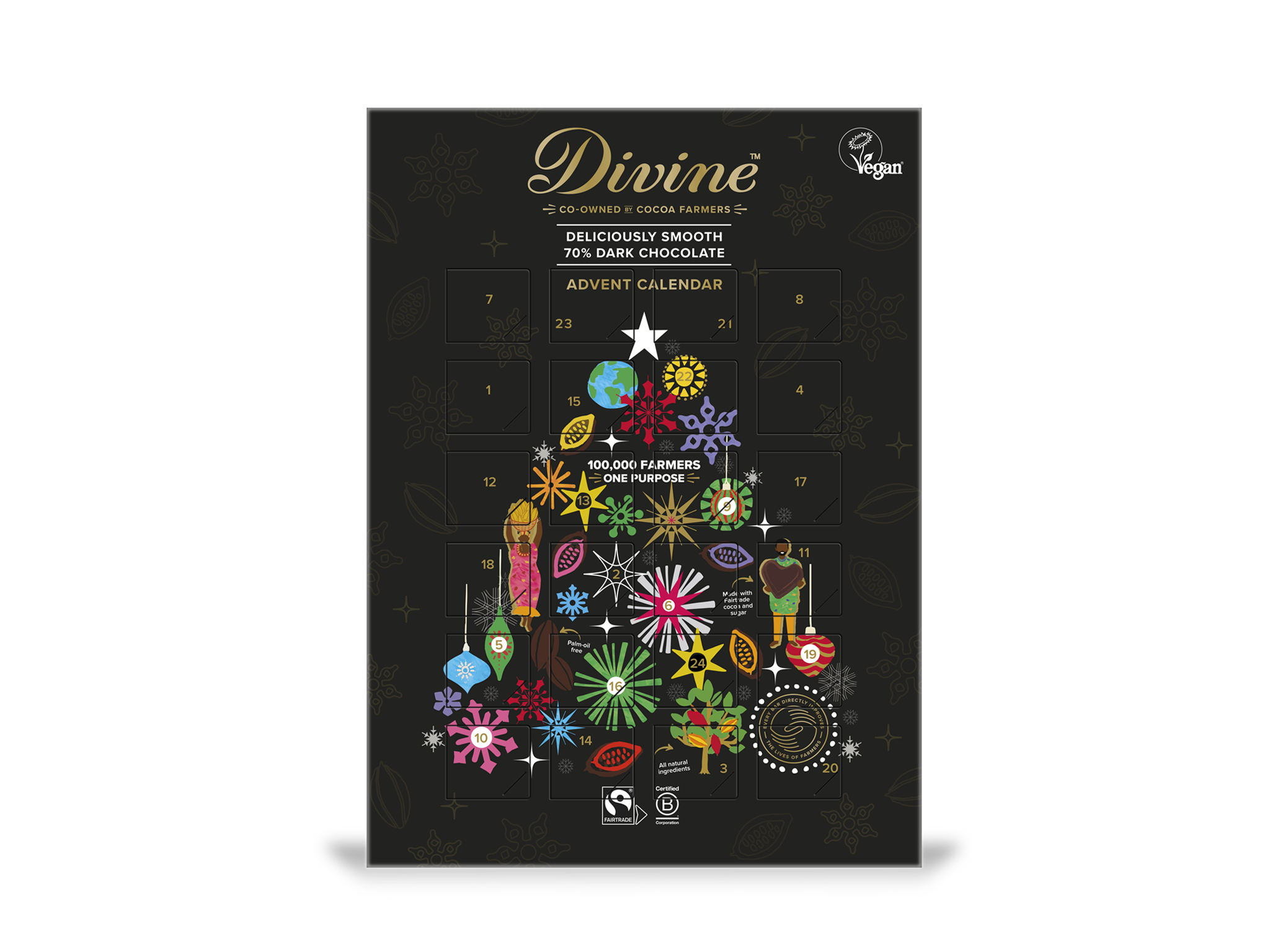 Best vegan advent calendar IndyBest review Divine dark 70 per cent chocolate advent calendar 