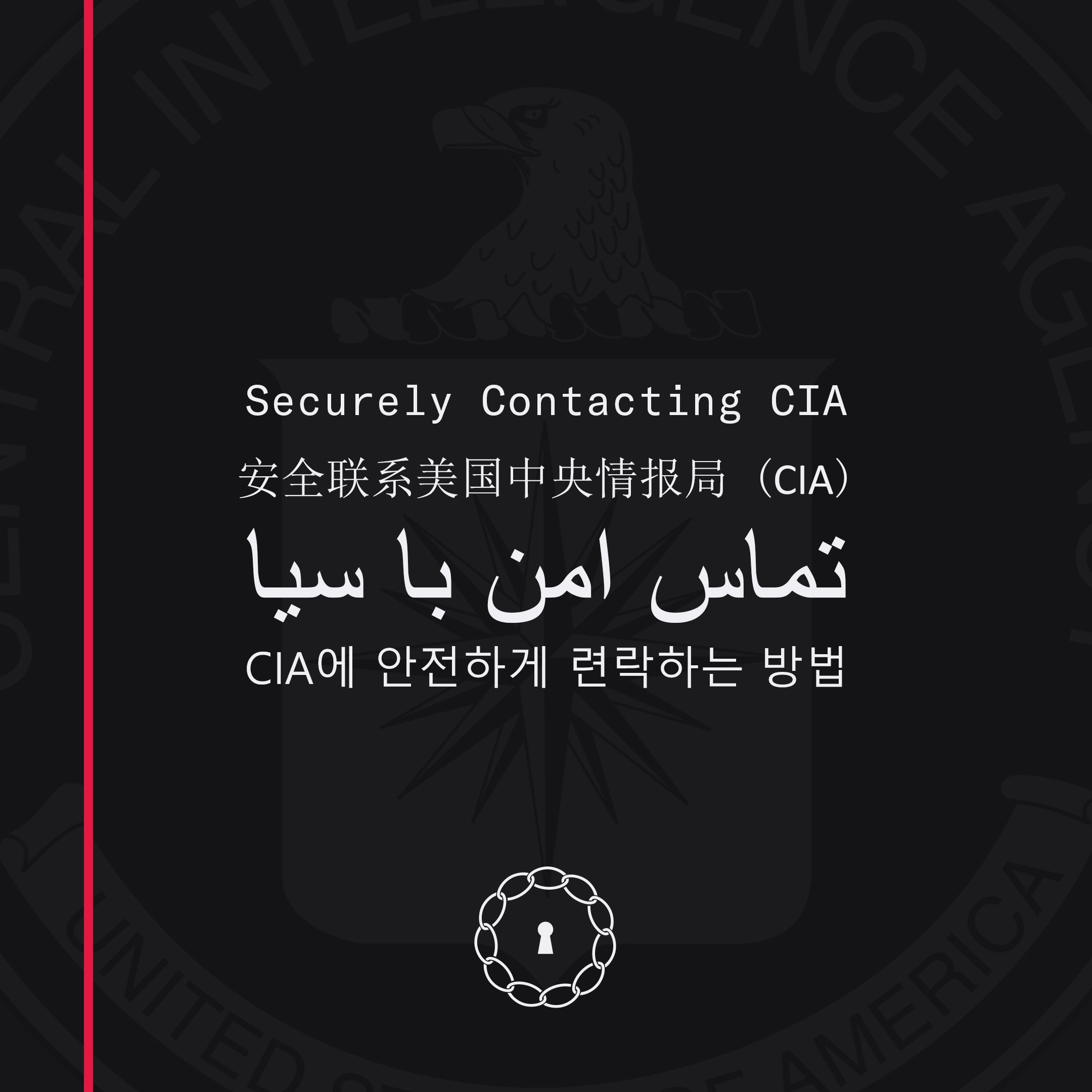 CIA shares messages and videos in Mandarin, Farsi and Korean on various CIA accounts