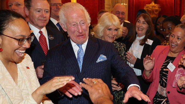 The monarch showed off his dance moves at St James’s Palace.