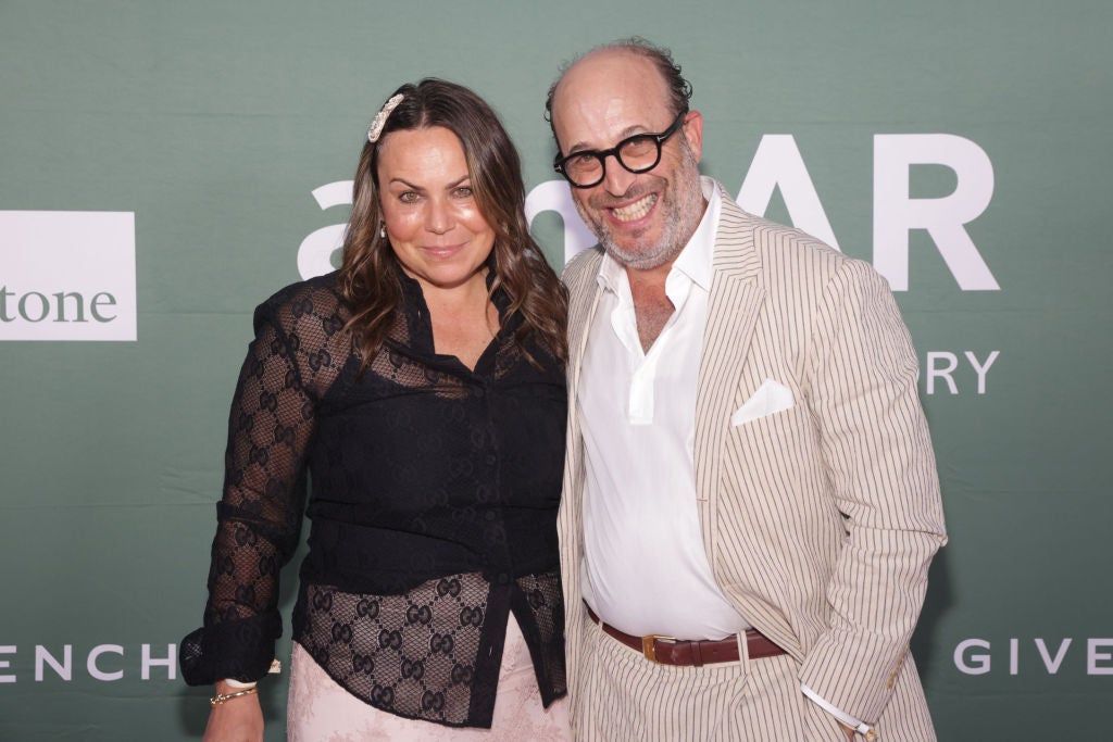 Gallery owner Eric Firestone with Angela Firestone at the amfAR Palm Beach Gala on March 2 in Florida. The New York City art dealer says a year-long water leak at one of his storage facilities left some $1 million worth of irreplaceable works completely ruined by black mold.