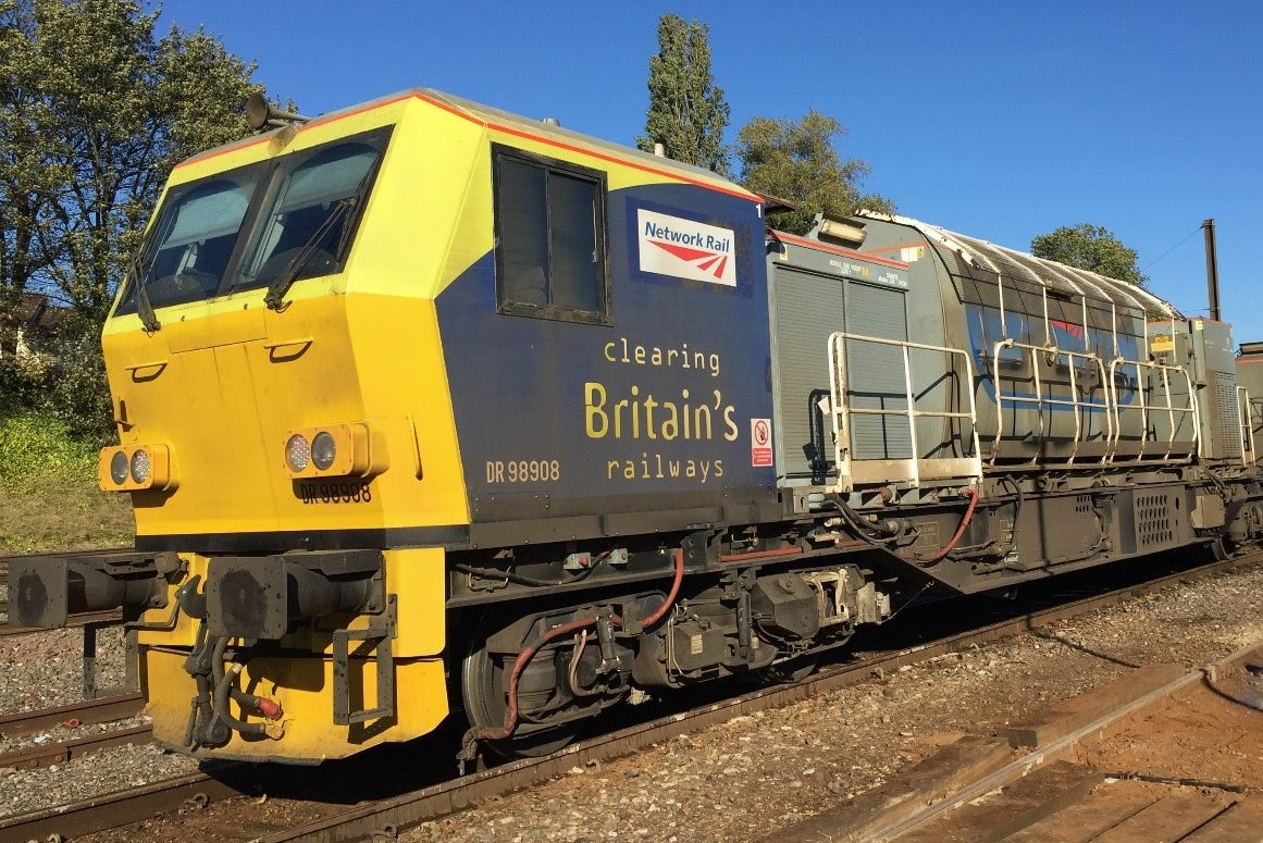 The leaf busting trains are equipped with high-pressure jets to blast leaves off the tracks