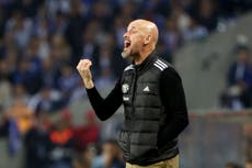 Erik ten Hag bemoans defensive lapses as Man United waste flying start in Porto