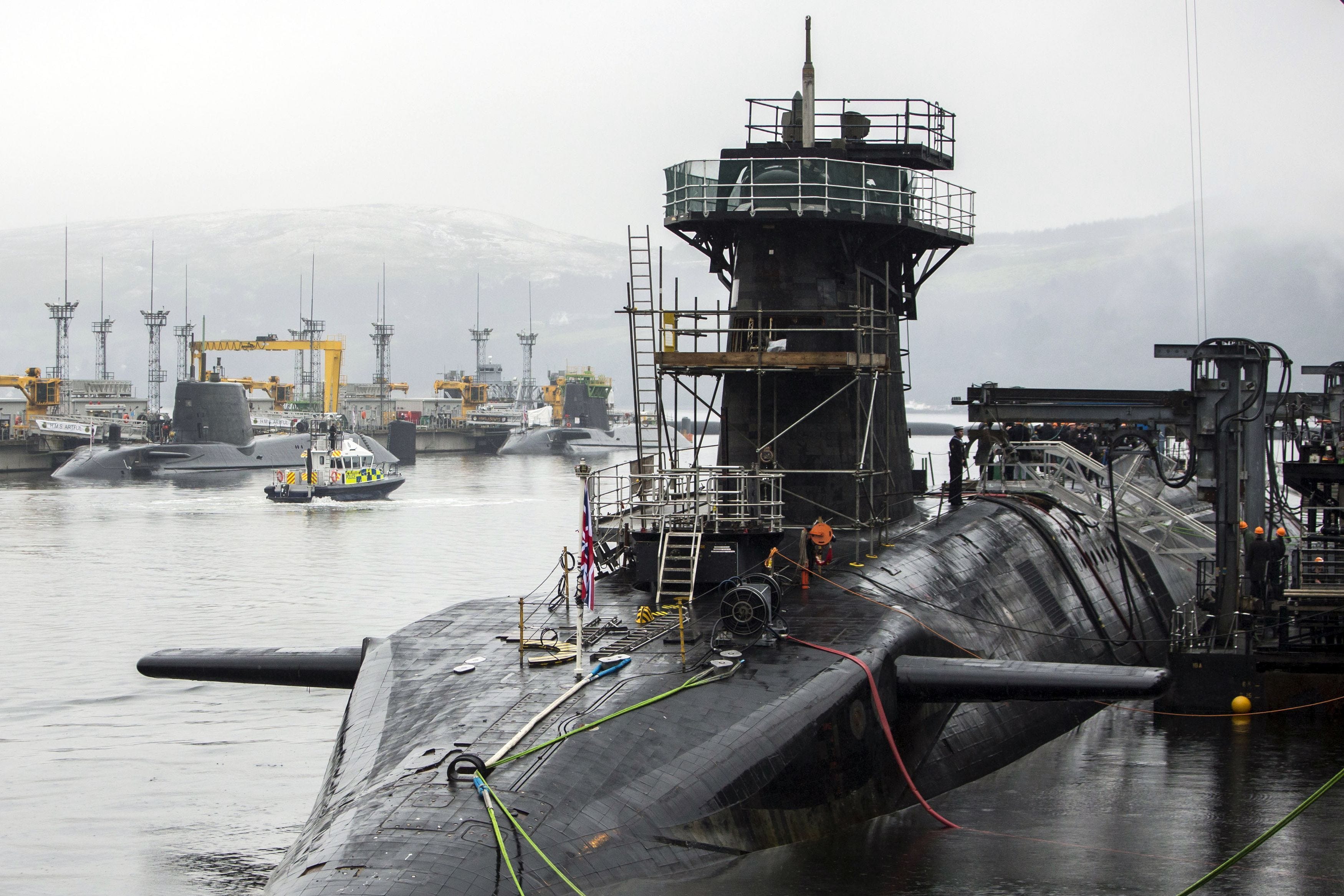 Crew members on a Vanguard-class vessel were made to hand over their supplies of chocolate and sweets (Danny Lawson/PA)