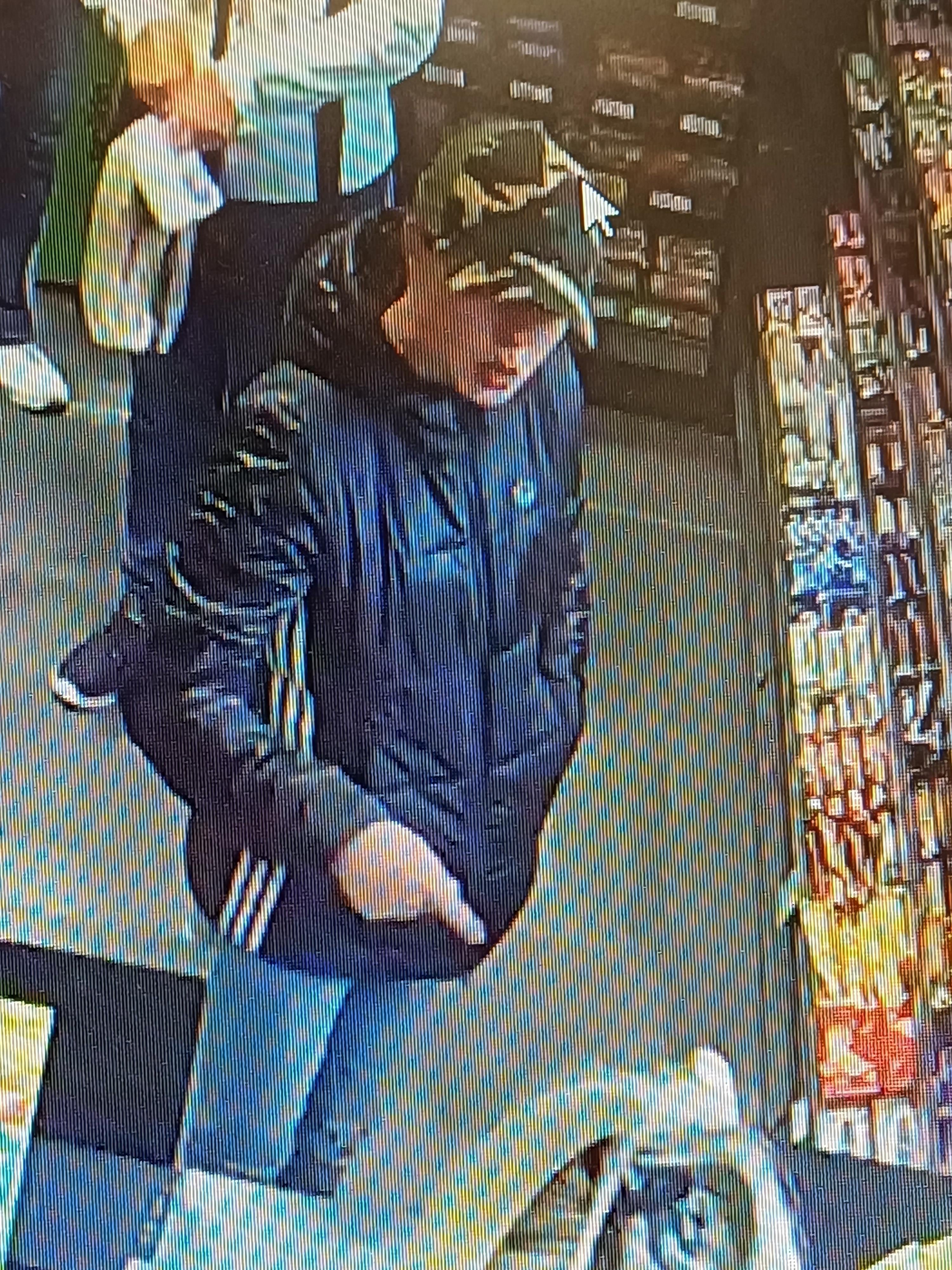 CCTV footage of Victoria Taylor at 11.35am on Monday, at the BP garage on Welham Road in the Norton area of Malton