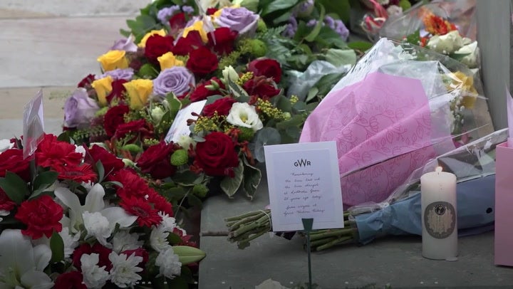 A wreath-laying ceremony took place in a memorial garden near the crash site on Saturday