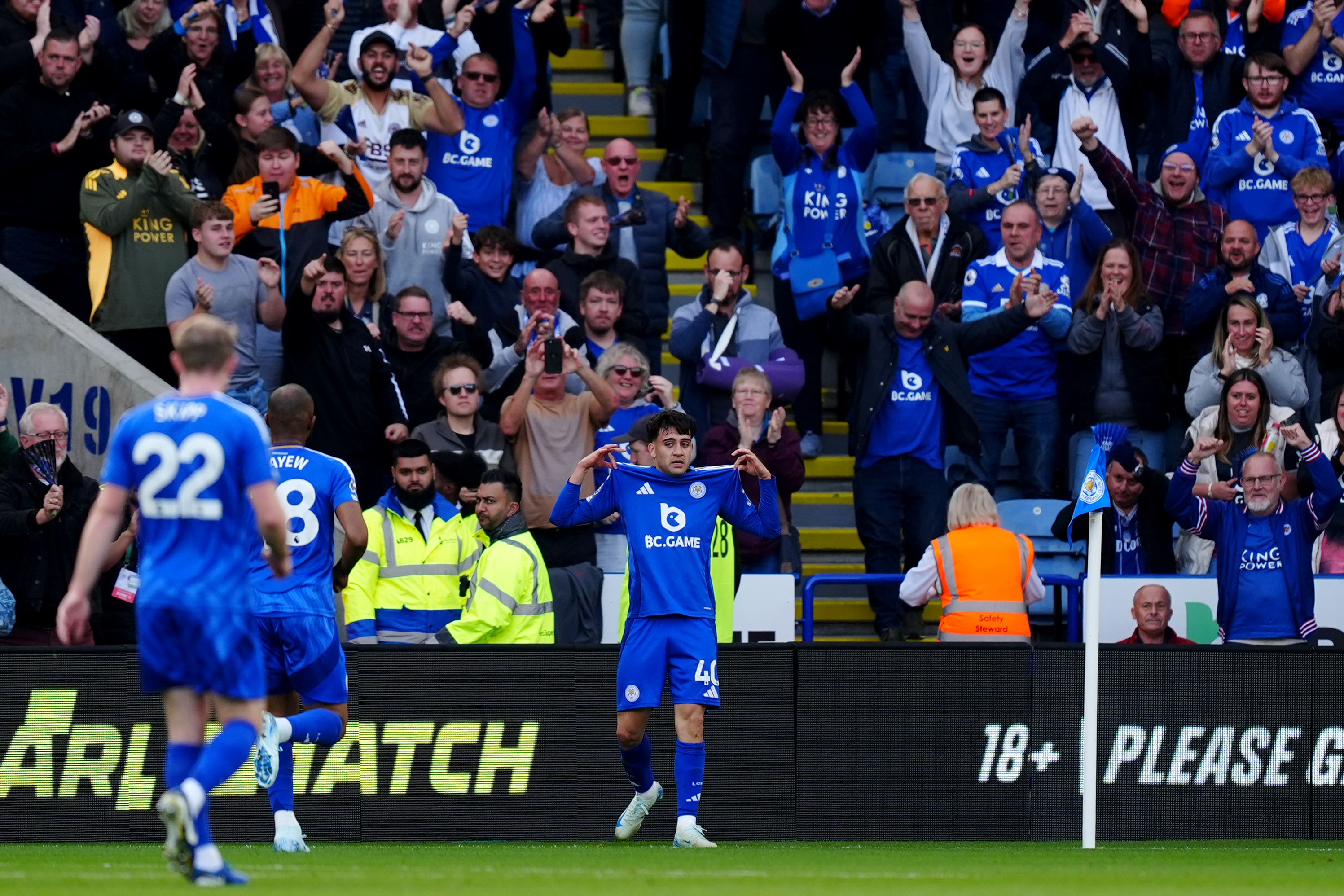 Facundo Buonanotte struck to hand Leicester their first victory of the season (Mike Egerton/PA)