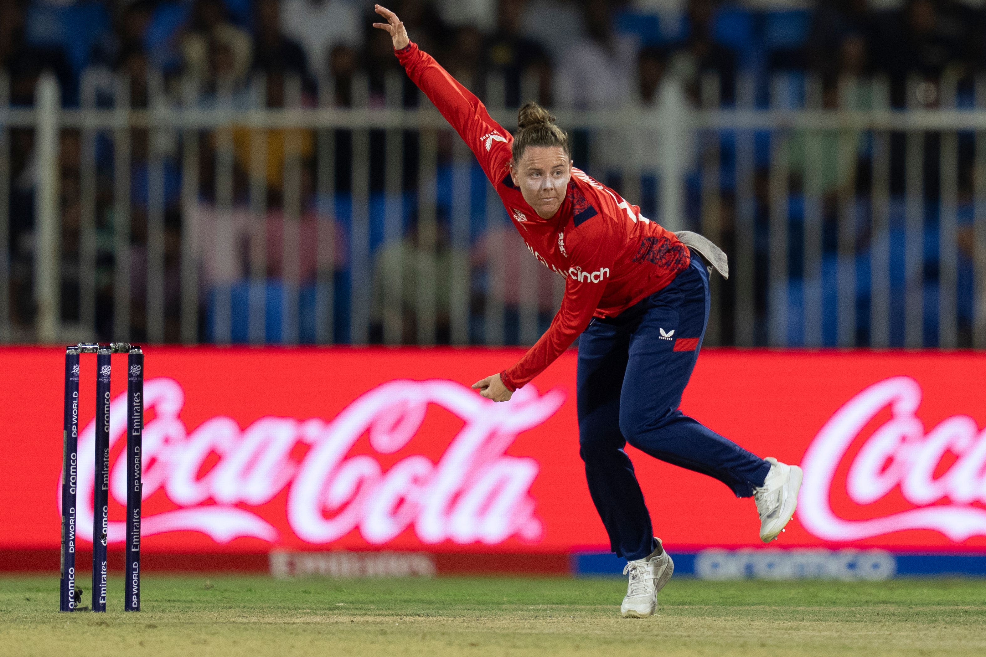 Linsey Smith starred for England (AP Photo/Altaf Qadri)