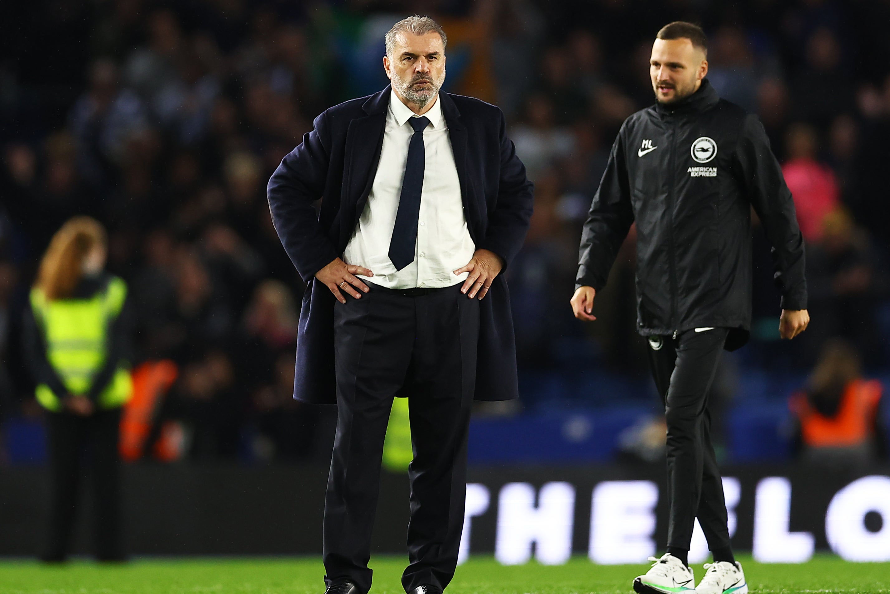 Ange Postecoglou watched his Spurs side throw away a two-goal lead