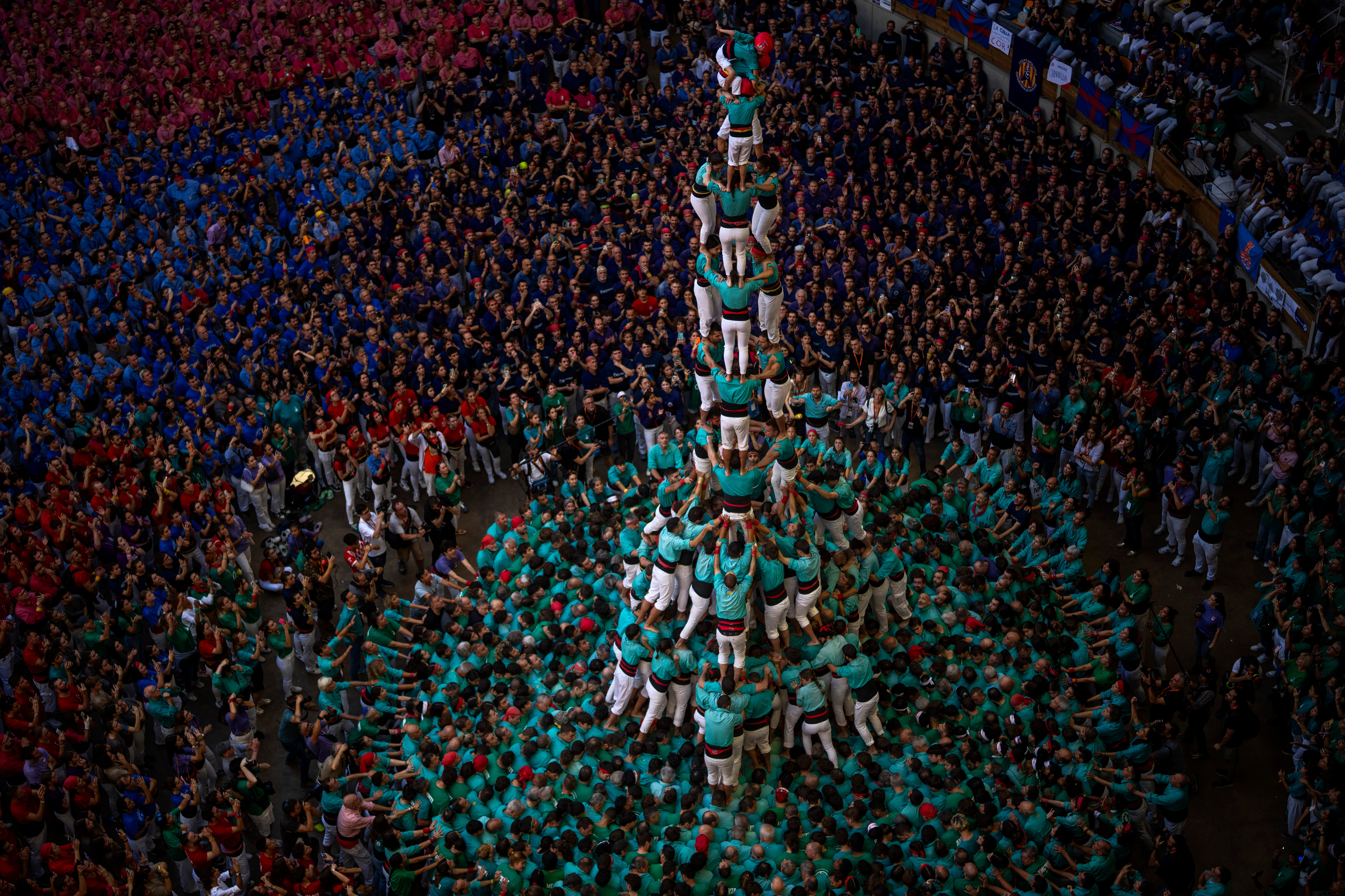 APTOPIX Spain Catalonia Human Tower