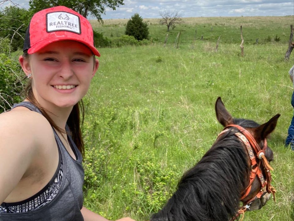 Emma Brungardt (pictured) often posted pictures with horses