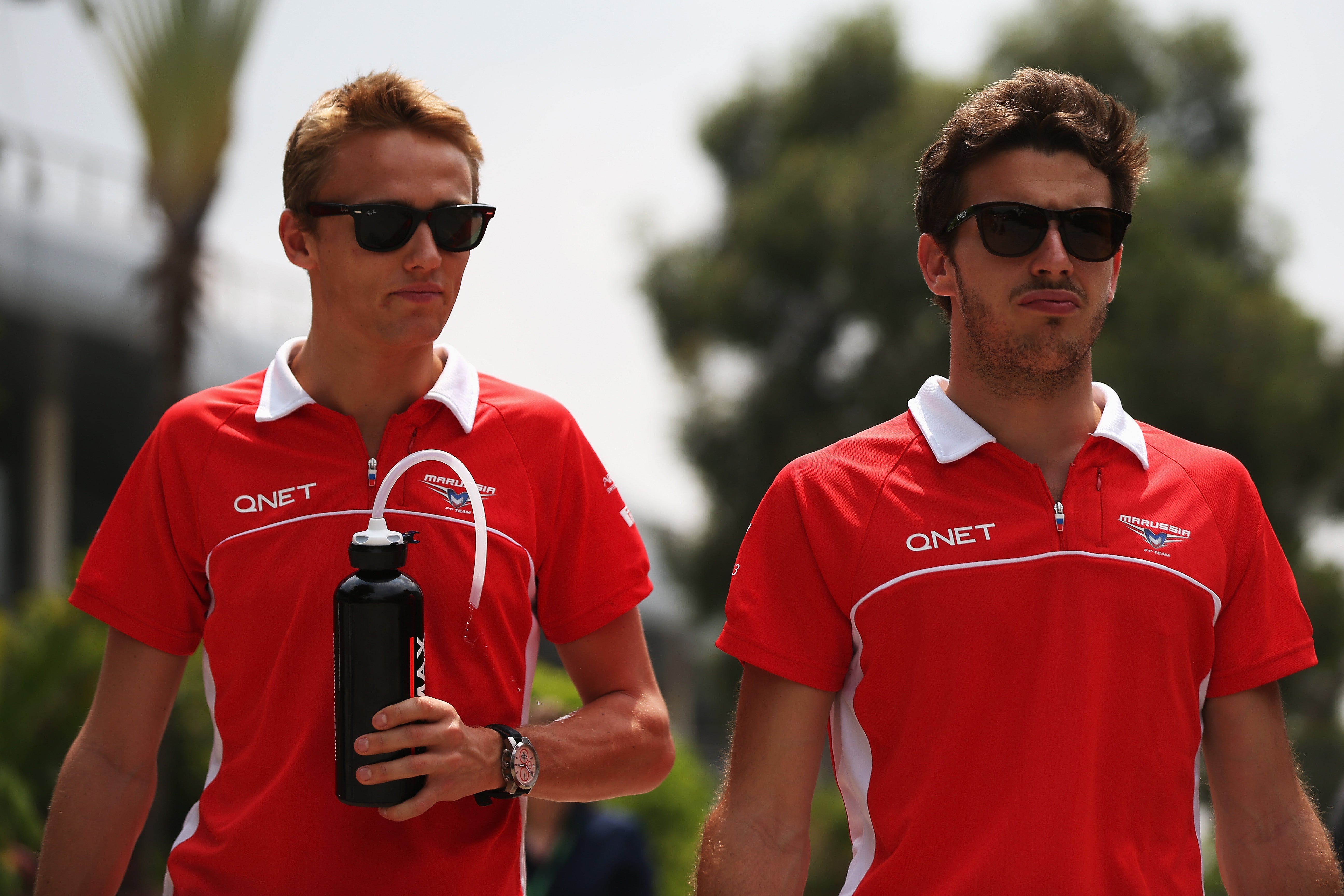 Max Chilton (left) was Bianchi’s teammate for two years in Formula One with Marussia