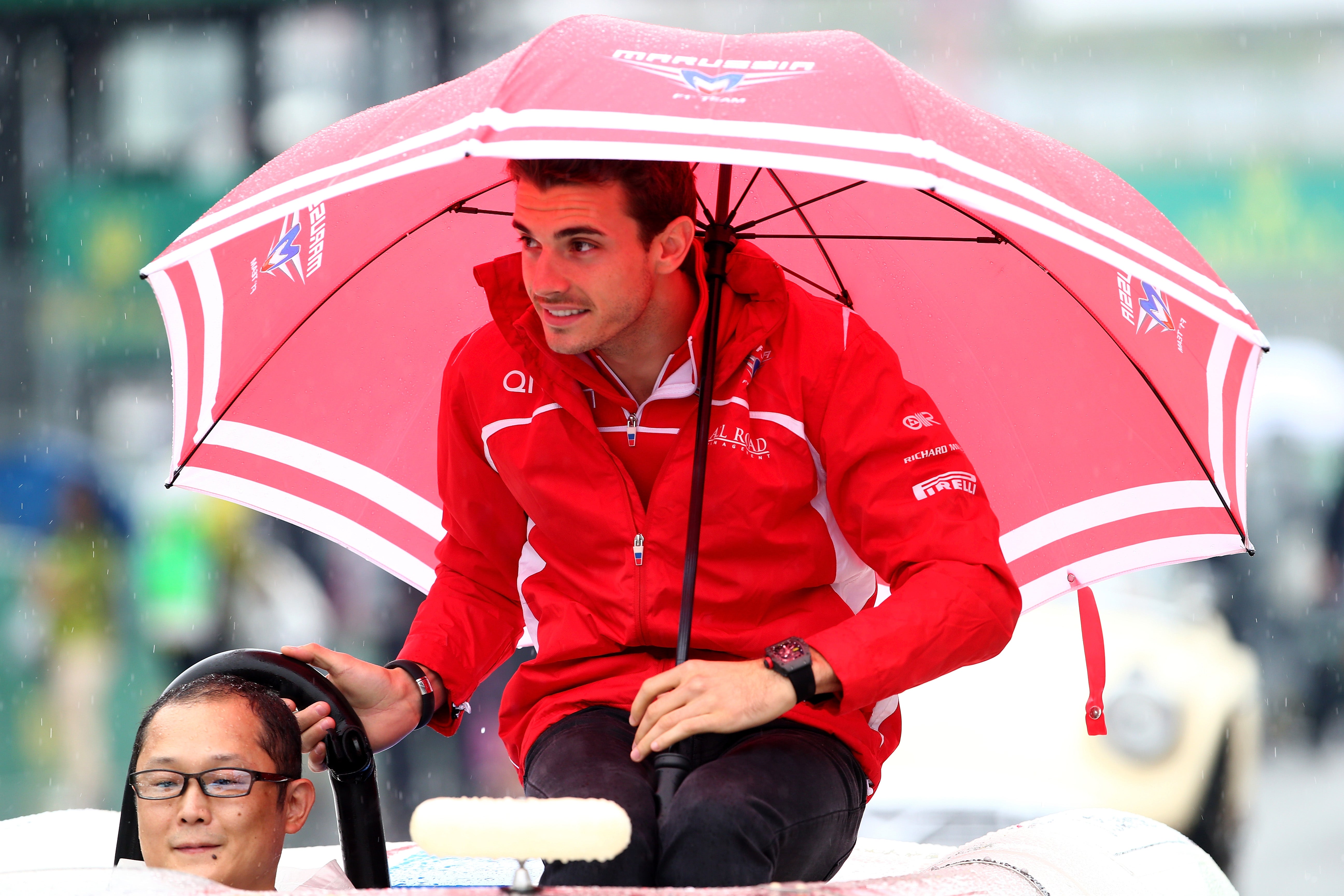 Bianchi at the 2014 Japanese Grand Prix drivers’ parade