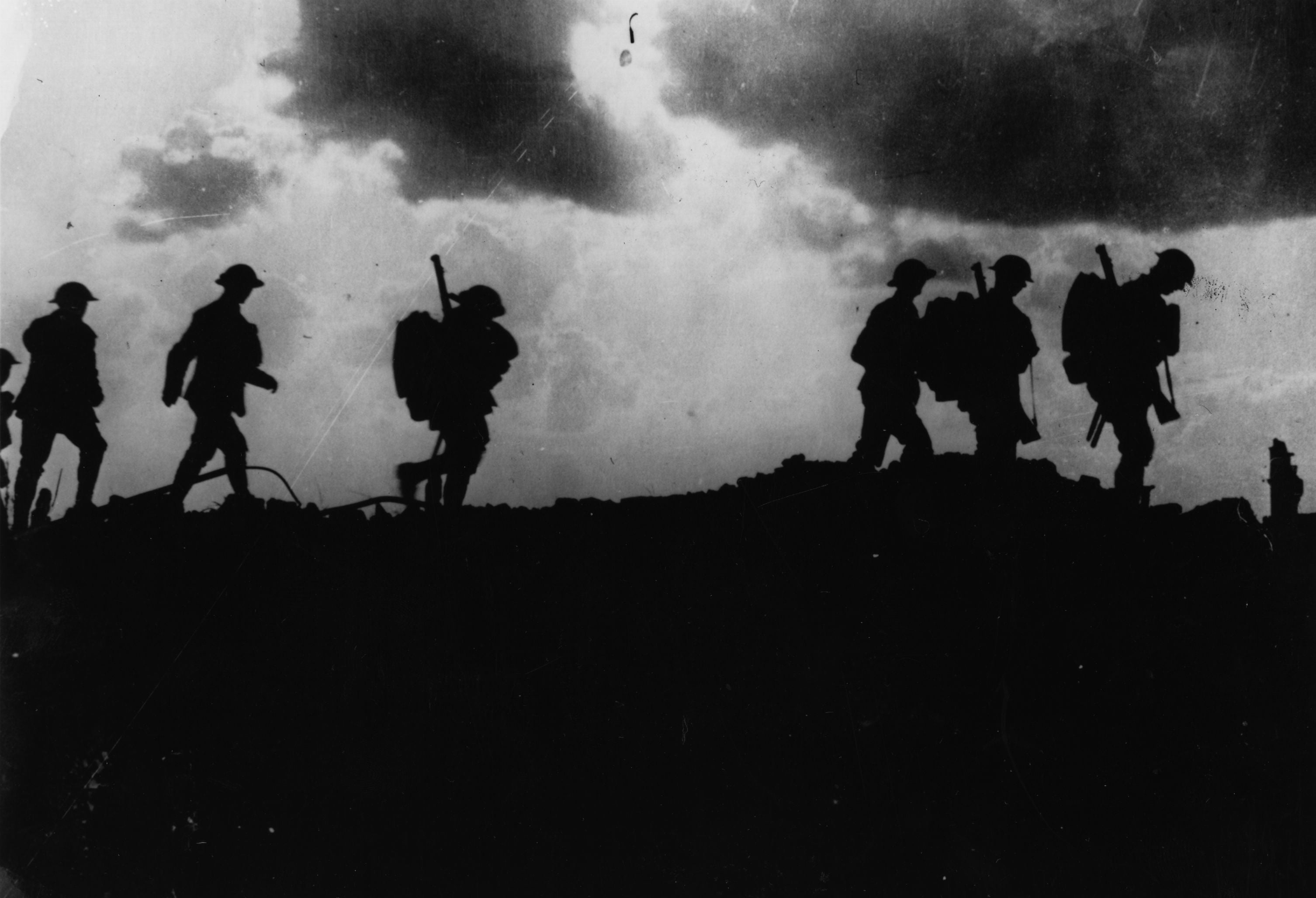 British troops near Ypres moving to the trenches in 1917