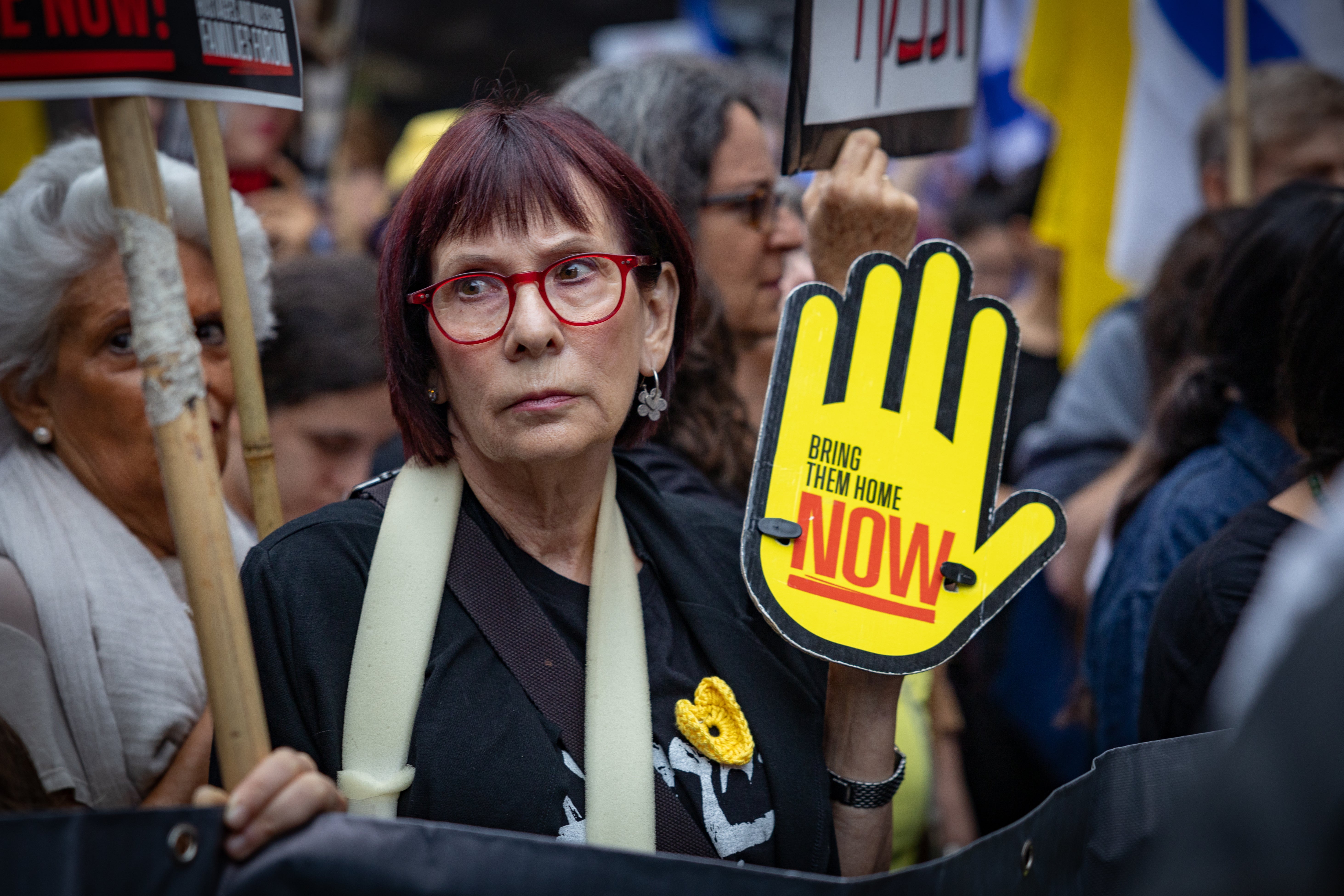 The protest in Jerusalem early on Monday