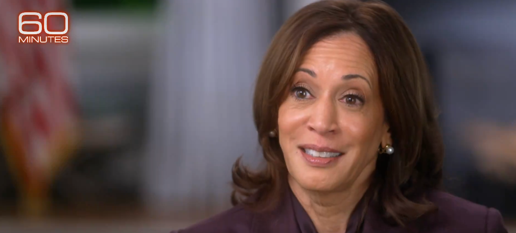 Kamala Harris being questions during her recent 60 Minutes interview