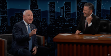 Tim Walz reveals to Jimmy Kimmel the weird name Kamala Harris is listed under on his phone