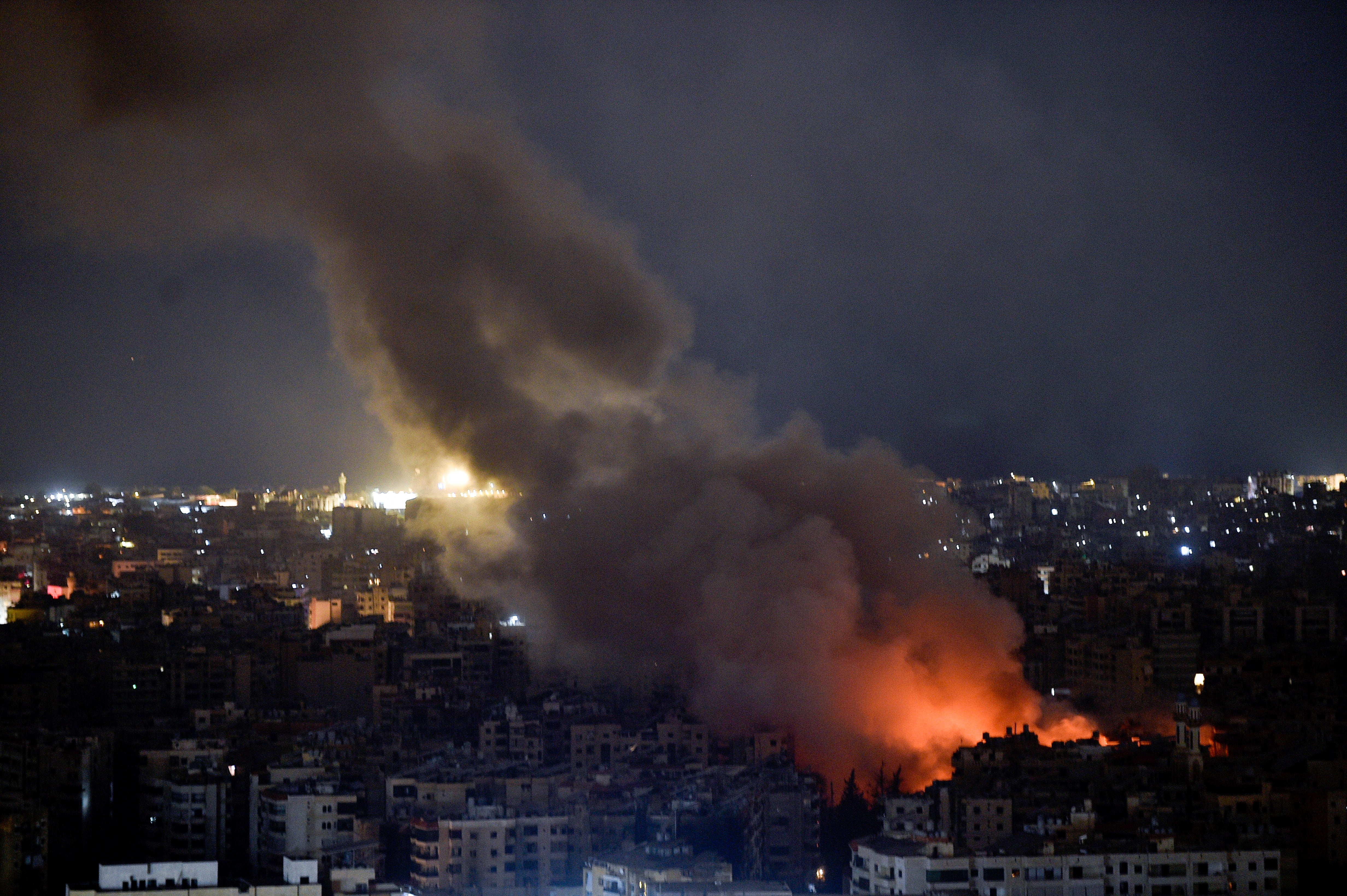 Beirut’s southern suburbs were hit by fresh Israeli airstrikes overnight