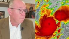 Moment Florida meteorologist breaks down live on air while reporting on Hurricane Milton