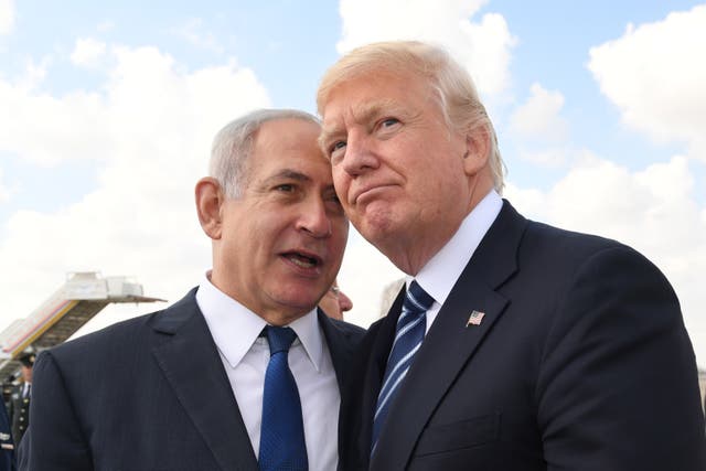 <p>Benjamin Netanyahu with Donald Trump during the then president’s first term in Washington </p>