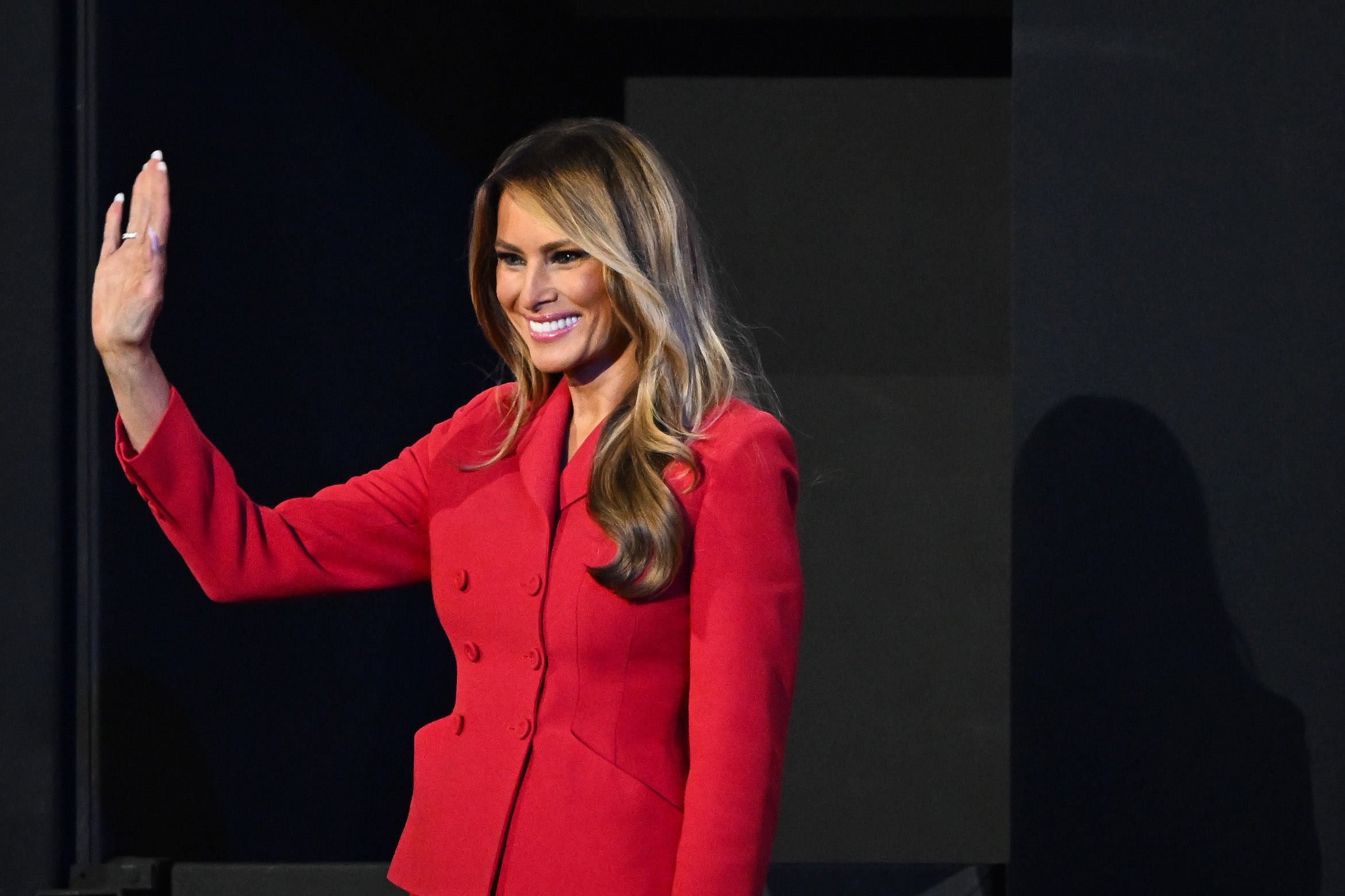 Melania Trump appears on the final day of the Republican National Convention in July