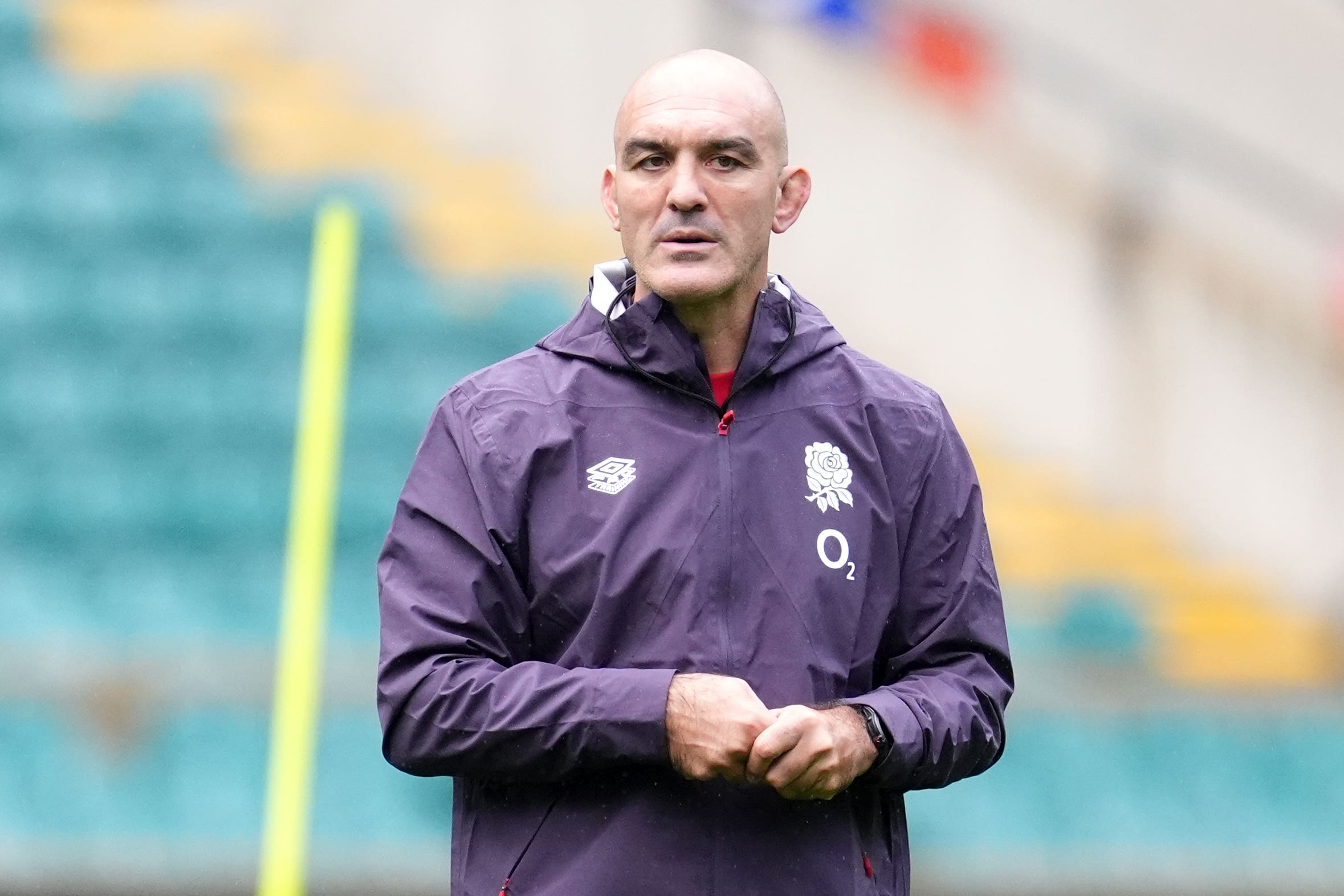 England defence coach Joe El-Abd during a training session (Adam Davy/PA)