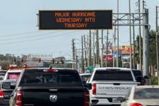 Hurricane Milton live updates: Thousands flee Category 5 storm that could be ‘most destructive’ in Florida history