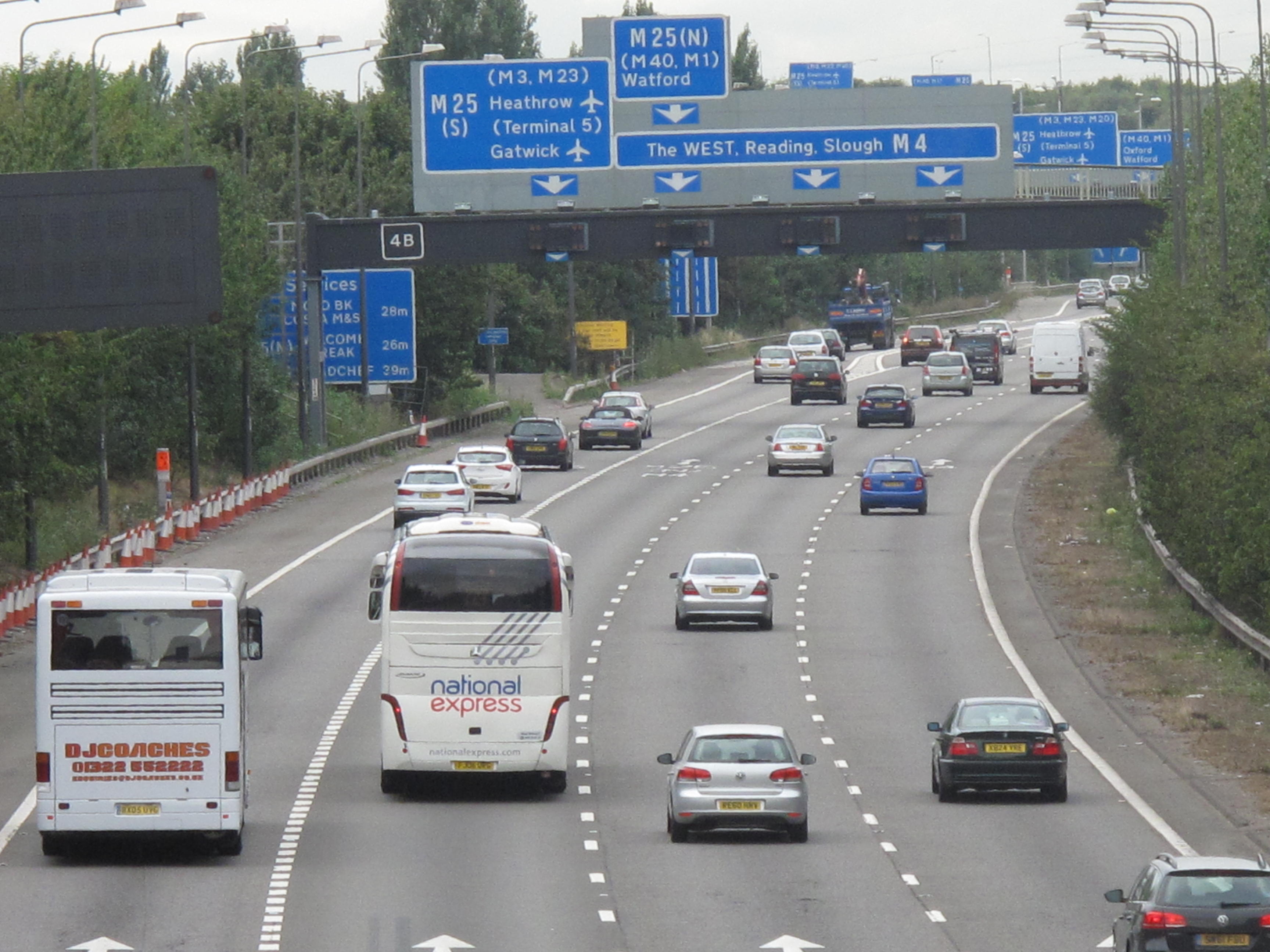 Highway to hell? The M4 (pictured) is rated one of the best in the nation, but the M25, which it crosses, is one of the worst