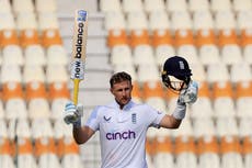 Alastair Cook reacts as Joe Root breaks his England Test runs record