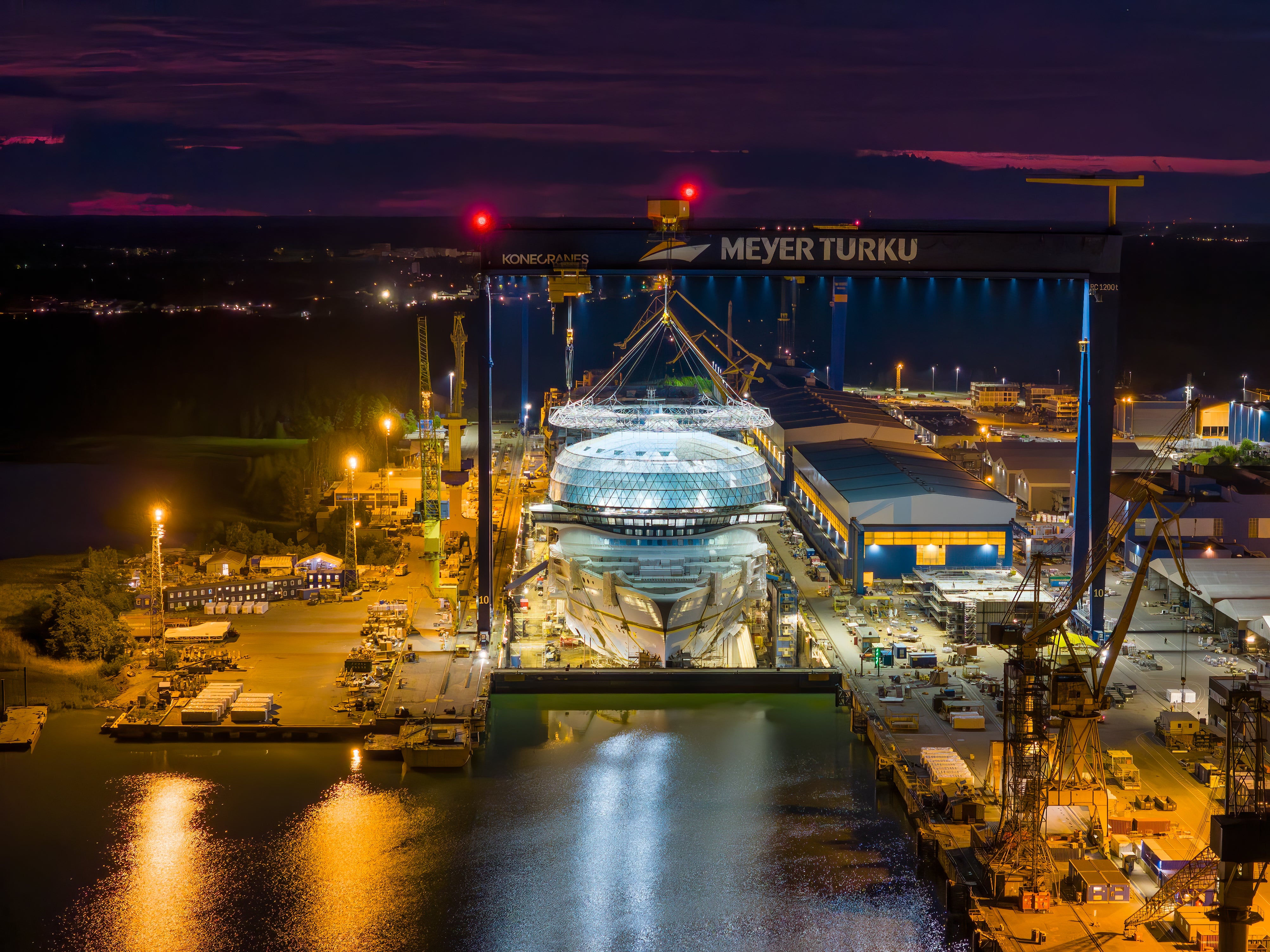 The highly anticipated Star of the Seas at Meyer Turku shipyard