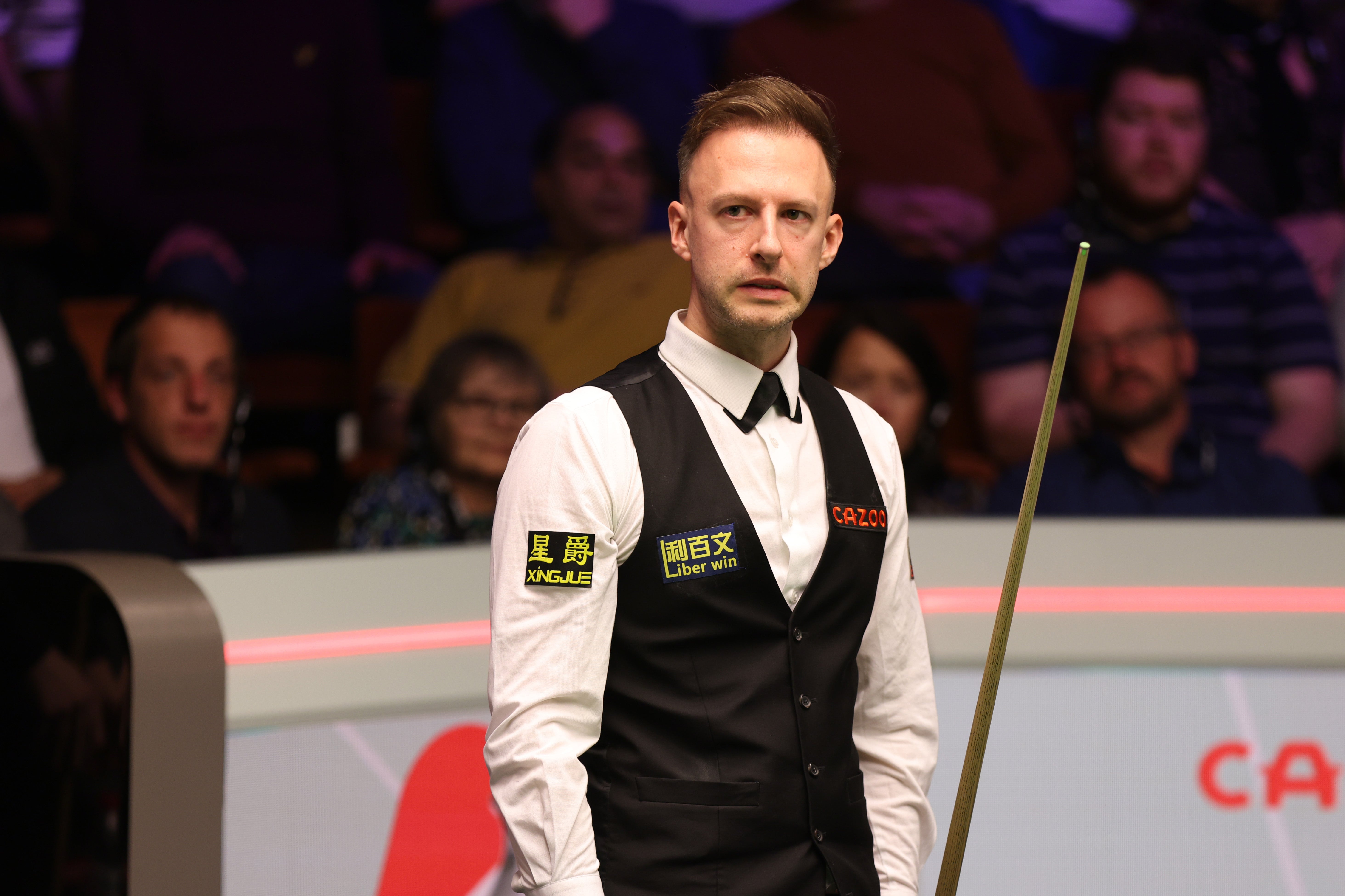 Judd Trump went on to beat John Higgins despite the incident