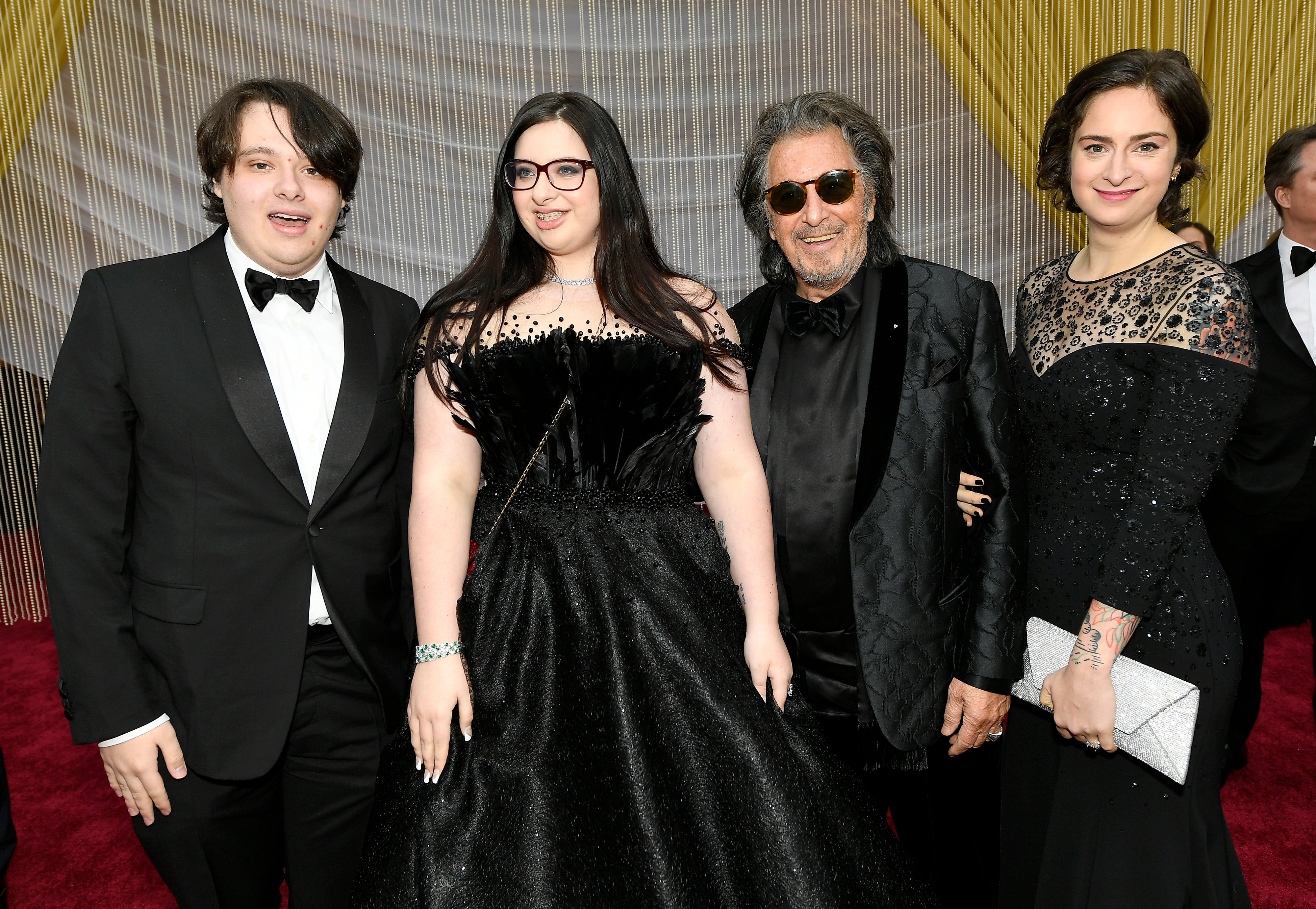 Al Pacino with his children Anton James Pacino, Olivia Pacino, and Julie Marie Pacino at the 92nd Annual Academy Awards