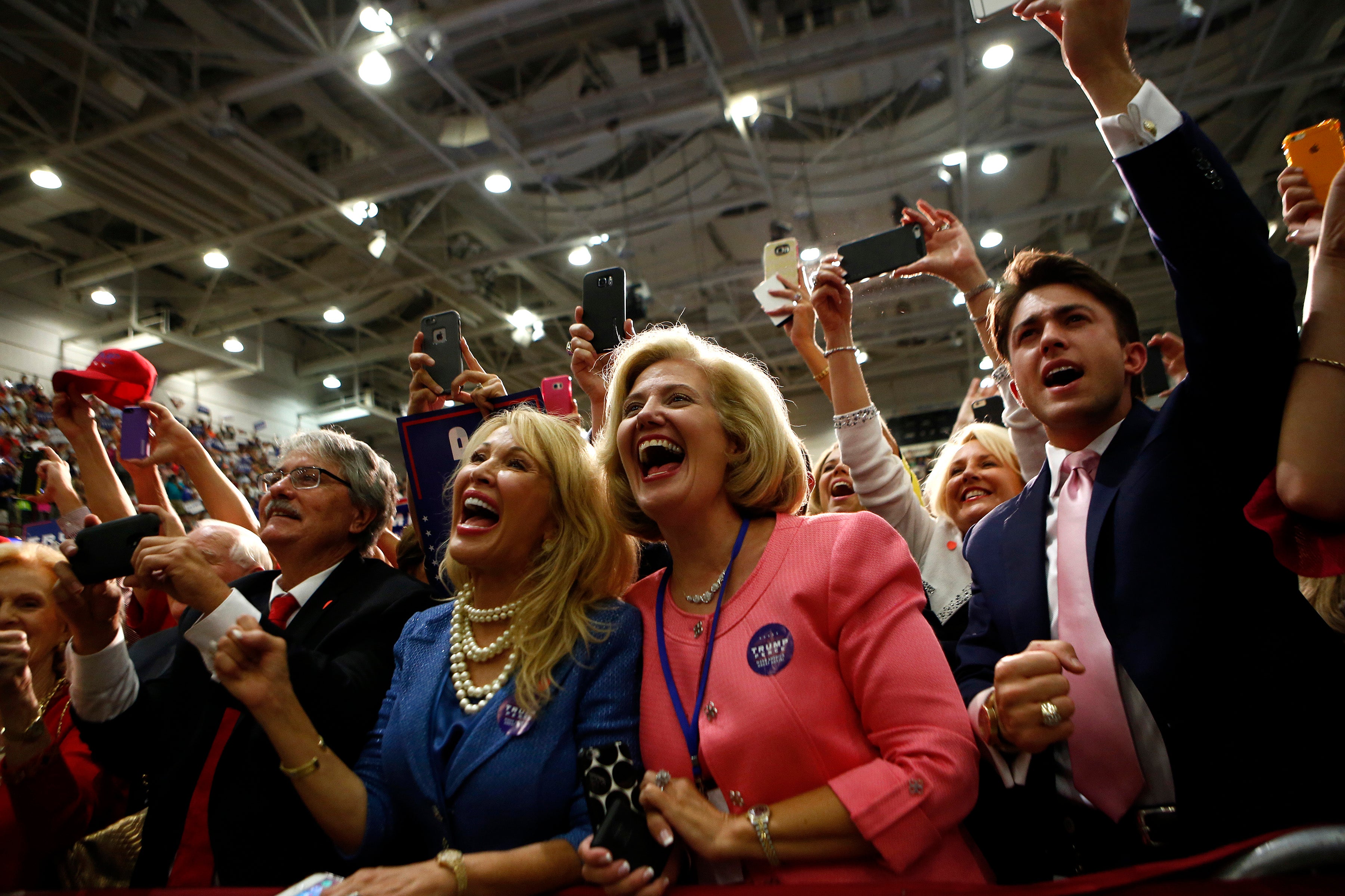 The women, who are all members of the evangelical chuch Word of Faith Fellowship, have attended over 250 rallies in support of former president Donald Trump