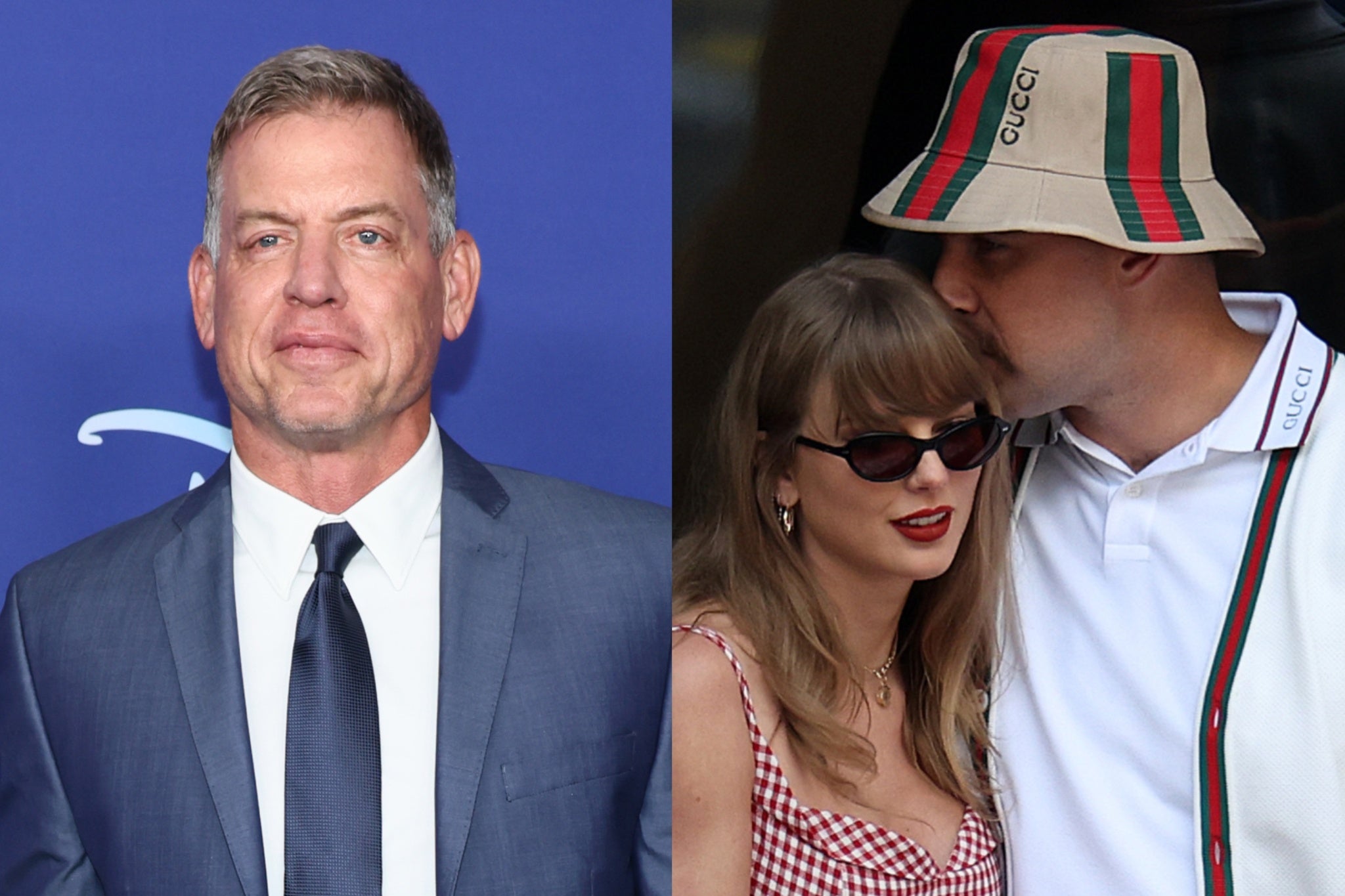 Troy Aikman was told Taylor Swift and Travis Kelce ‘might be engaged’ after calling Swift Kelce’s ‘missus’