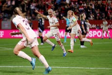 Pernille Harder scores hat-trick as Bayern Munich thrash Arsenal in Women’s Champions League