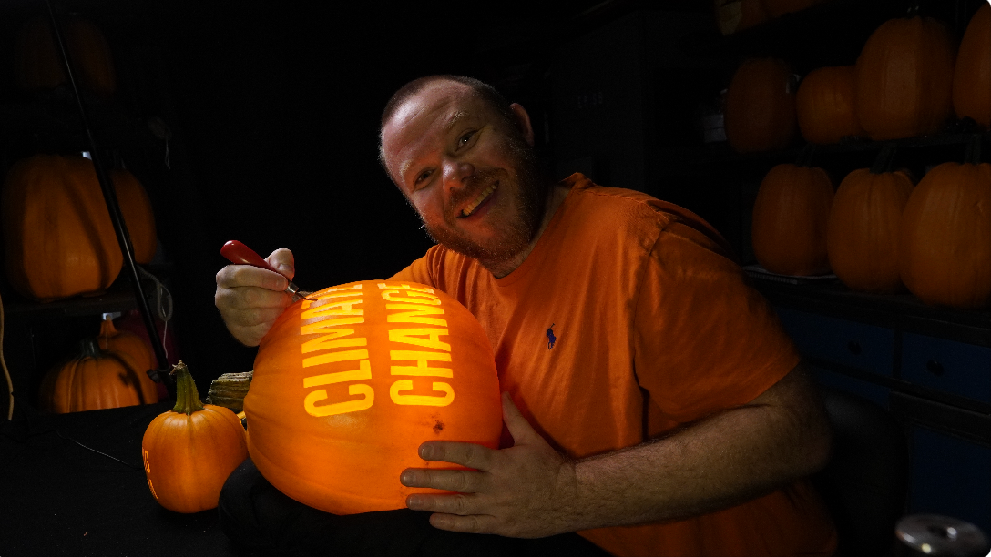 Professional pumpkin carver Jamie Jones said the quality of this year’s harvest has made him ‘feel like crying’