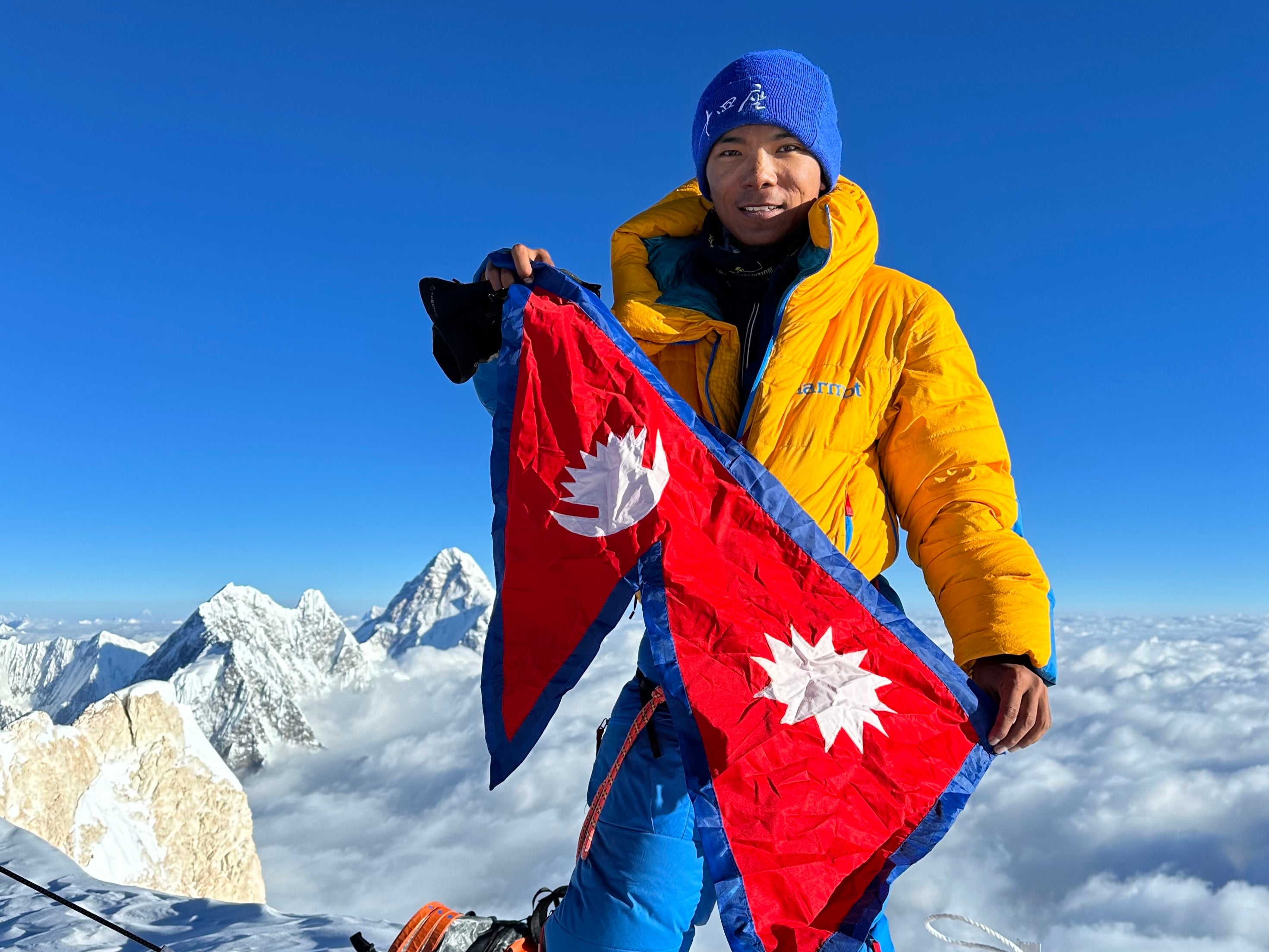 Nima Rinji Sherpa during one of his expeditions in Nepal