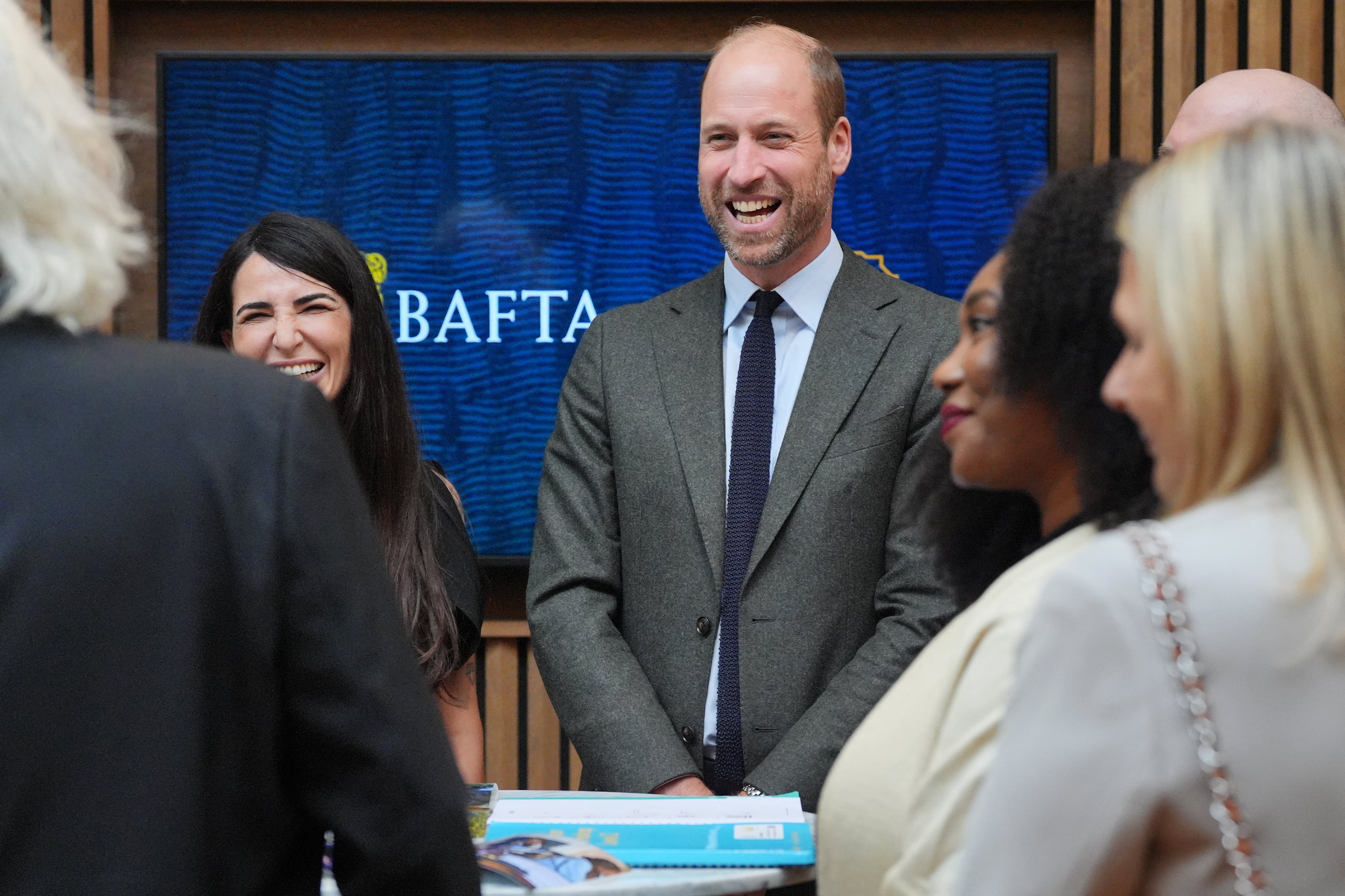 Prince William made a personal plea during while visiting the Bafta offices in London.