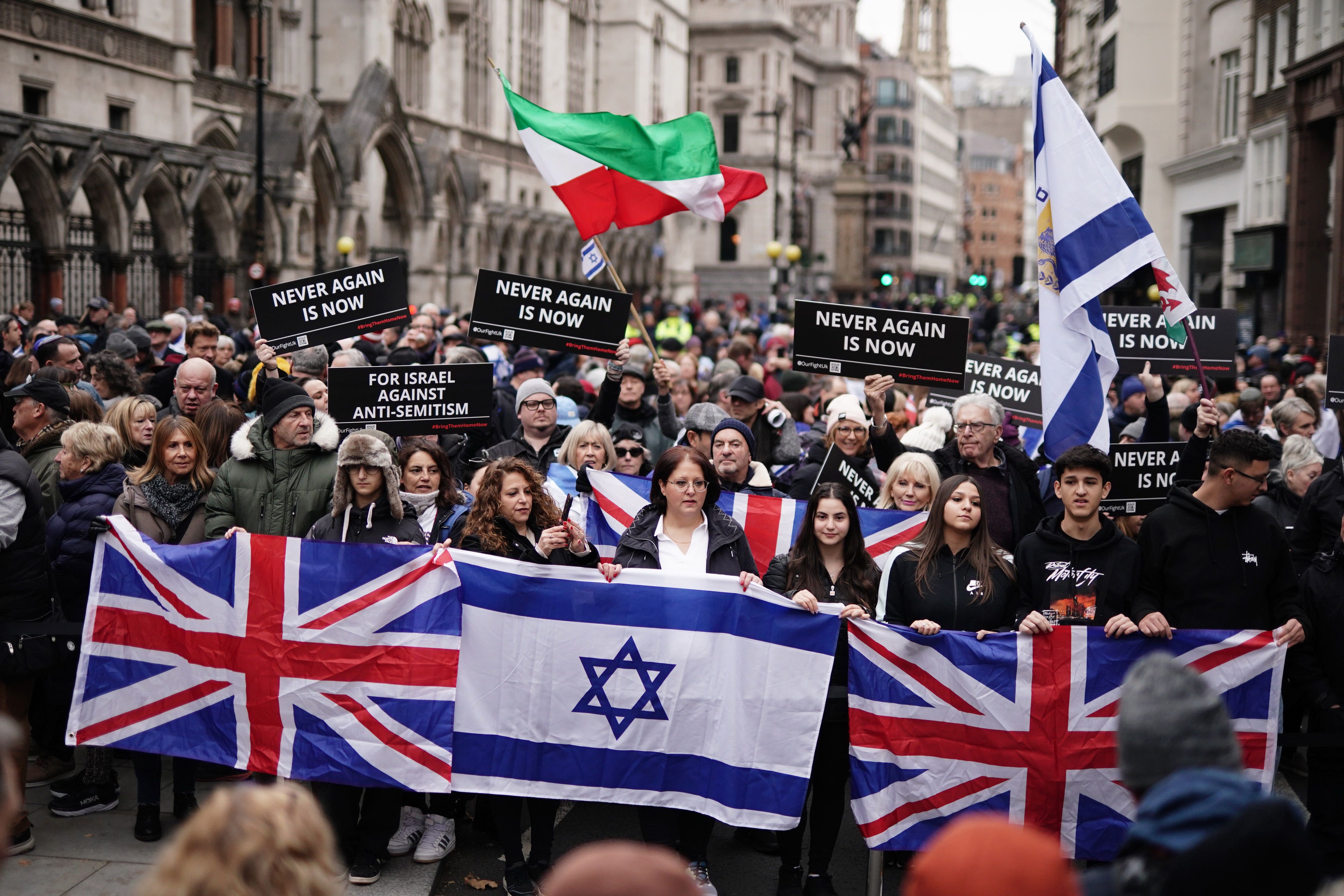 Police-recorded hate crime against Jewish people more than doubled in the year to March (Jordan Pettitt/PA)